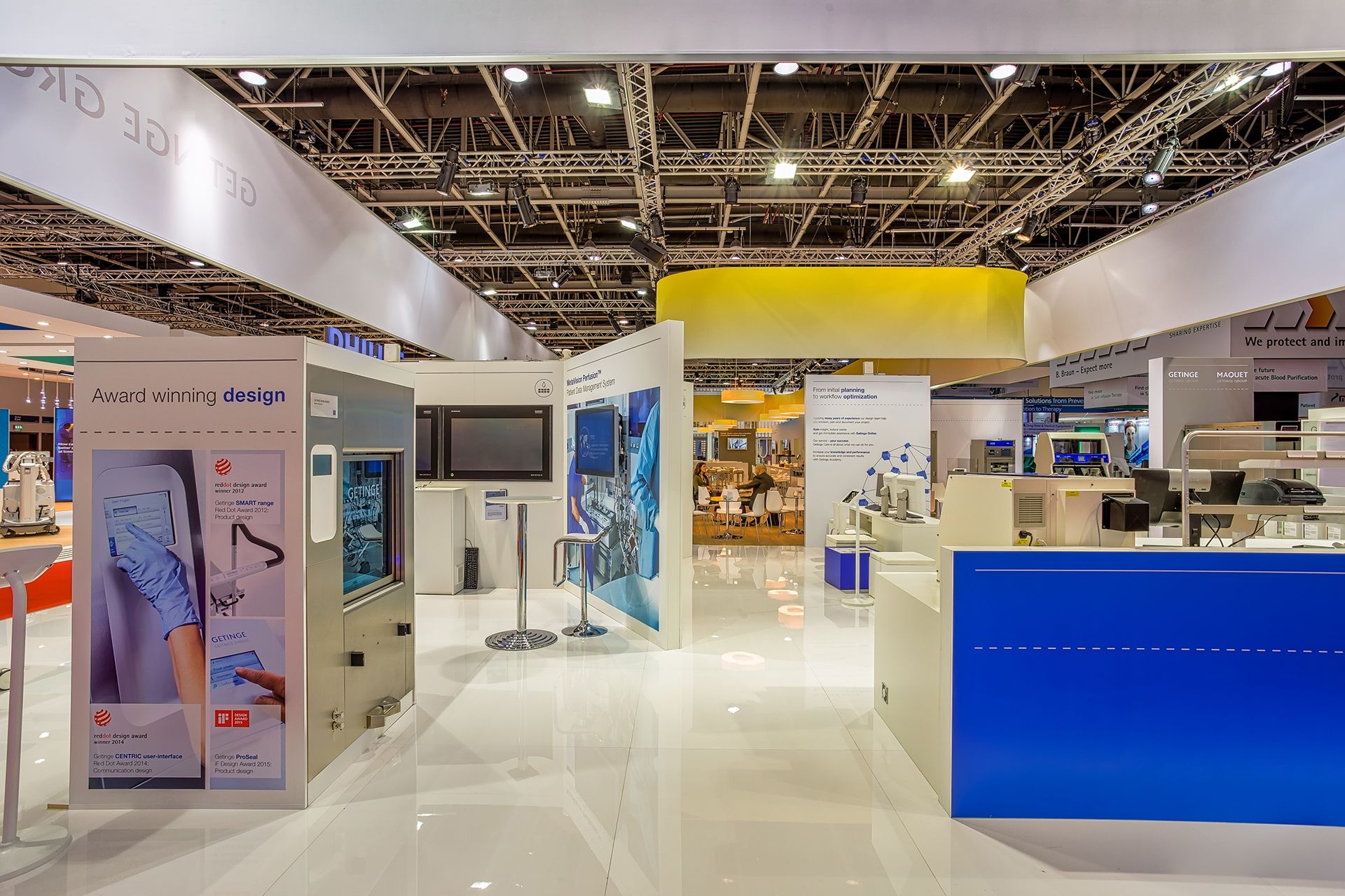 Getinge Group 600 sqm exhibition stand at Arab Health by Messe.ae
