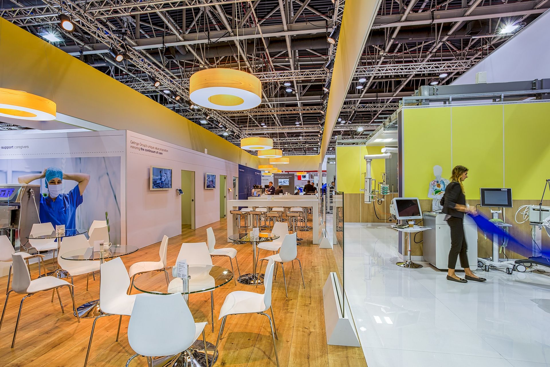 Getinge Group 600 sqm exhibition stand at Arab Health by Messe.ae