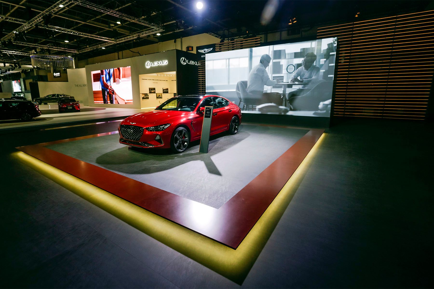 Genesis Motor 544 sqm exhibition stand at Dubai International Motor Show by Messe.ae