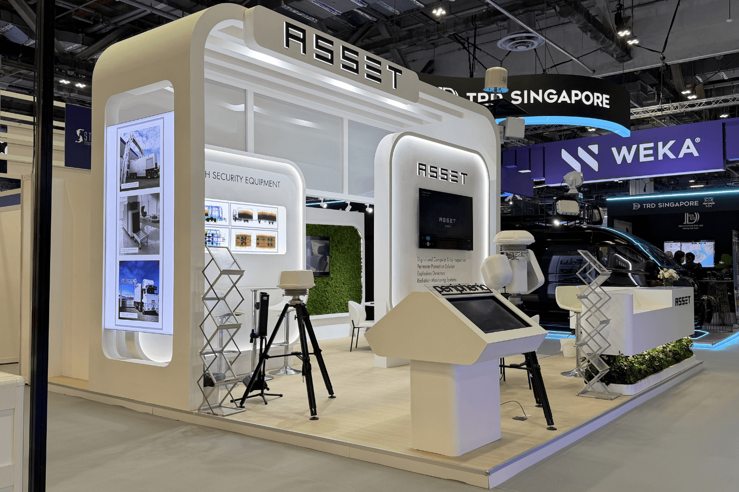 Asset 36 sqm exhibition stand at Milipol Asia Pacific by Messe.ae