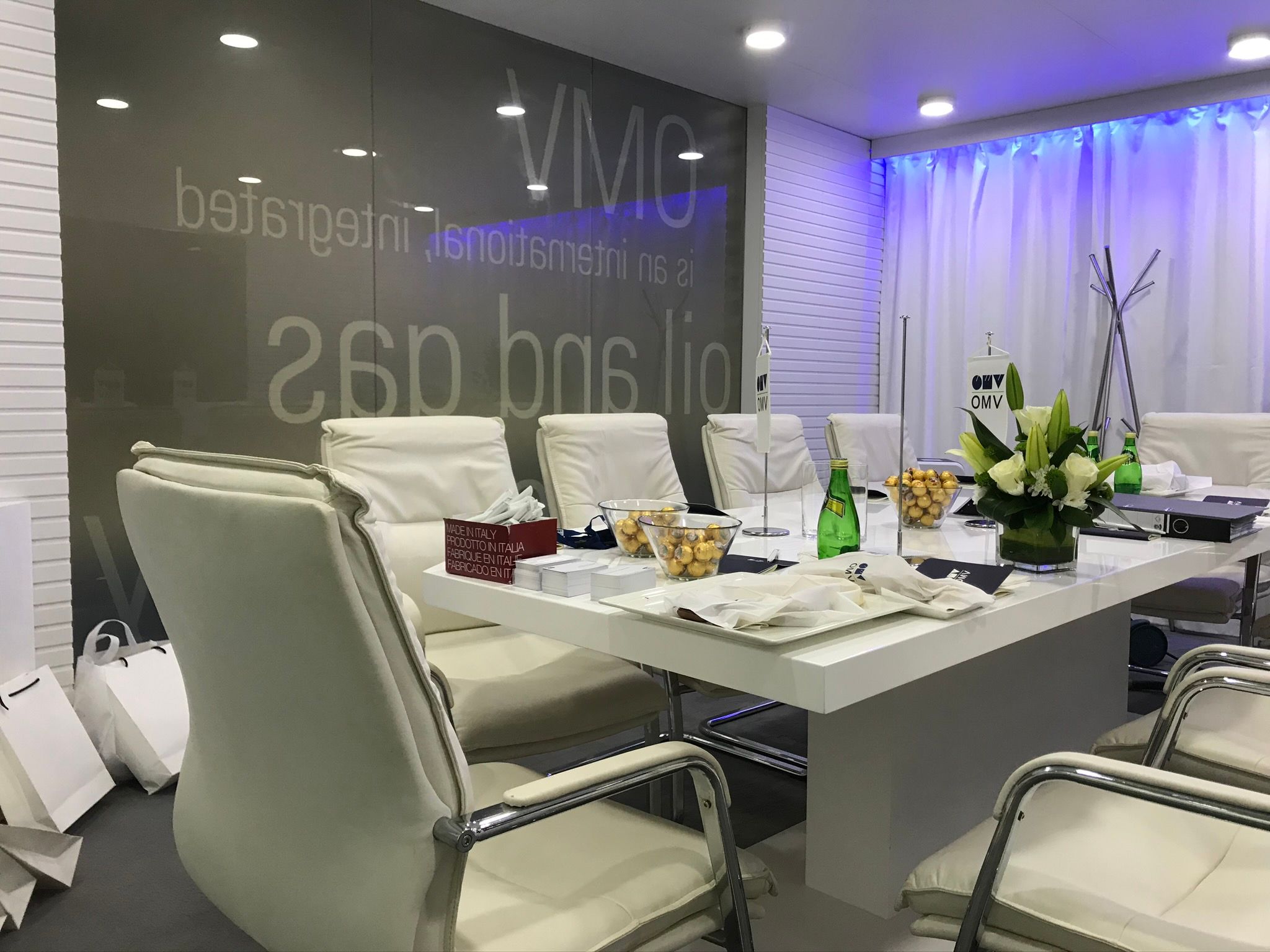 OMV 105 sqm exhibition stand at ADIPEC & WEC by Messe.ae