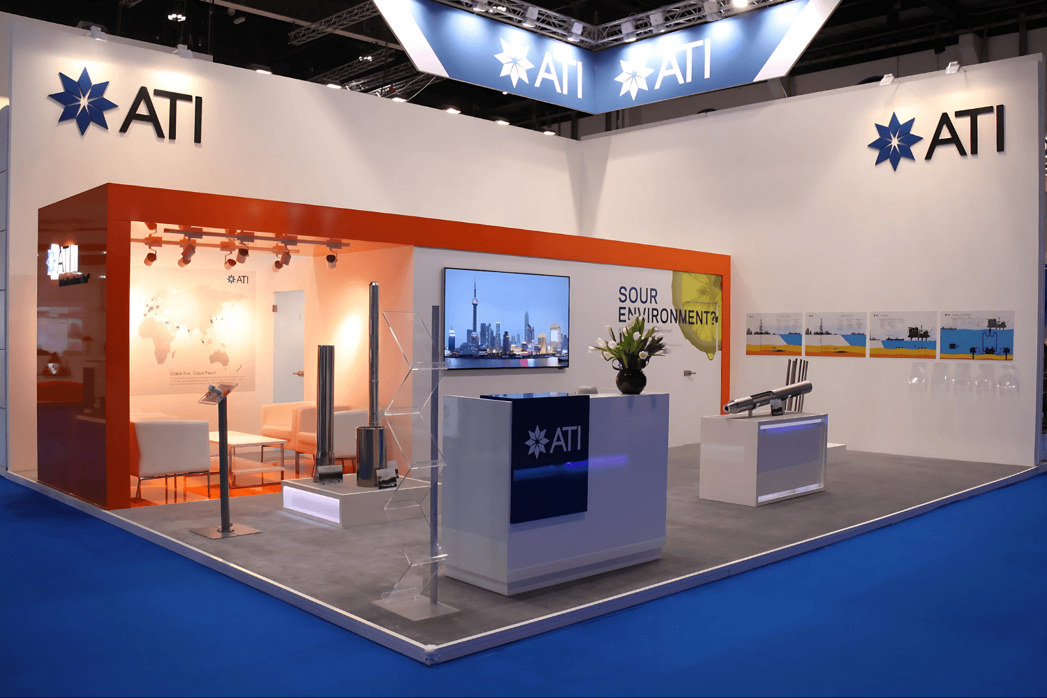 ATI 67.5 sqm exhibition stand at ADIPEC by Messe.ae