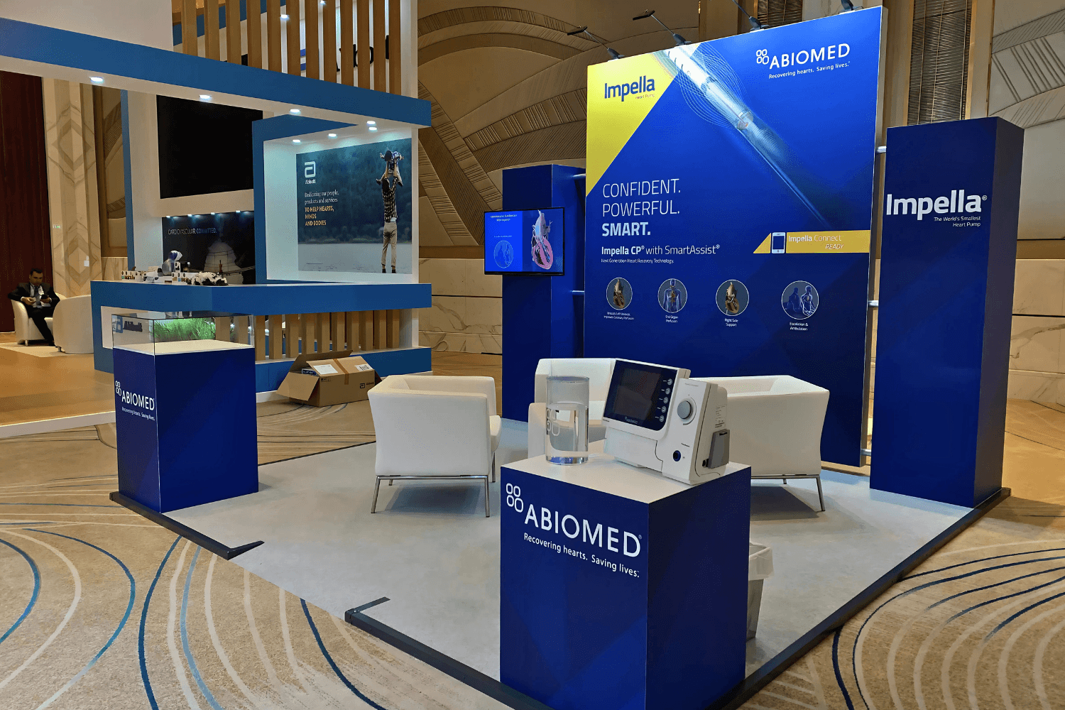 Abiomed 12 sqm exhibition stand at Gulf PCR by Messe.ae