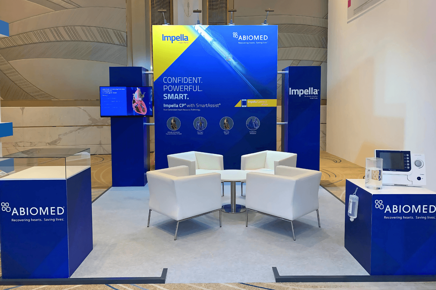 Abiomed 12 sqm exhibition stand at Gulf PCR by Messe.ae