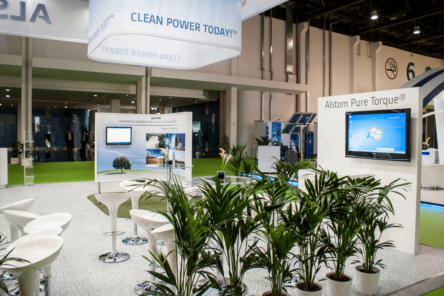 Alstom 120 sqm exhibition stand at World Future Energy Summit by Messe.ae