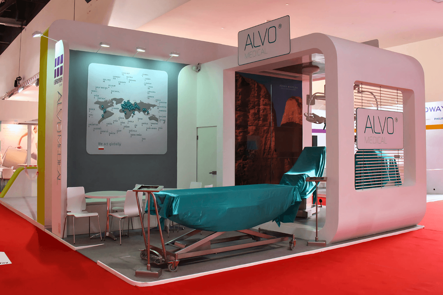 Alvo 24 sqm exhibition stand at Arab Health by Messe.ae