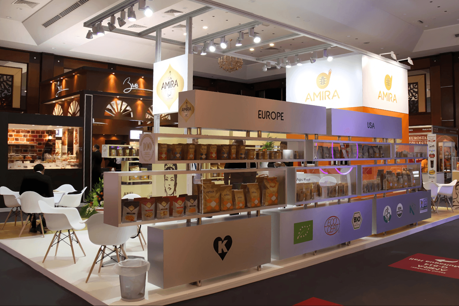 Amira 72 sqm exhibition stand at ET Global by Messe.ae