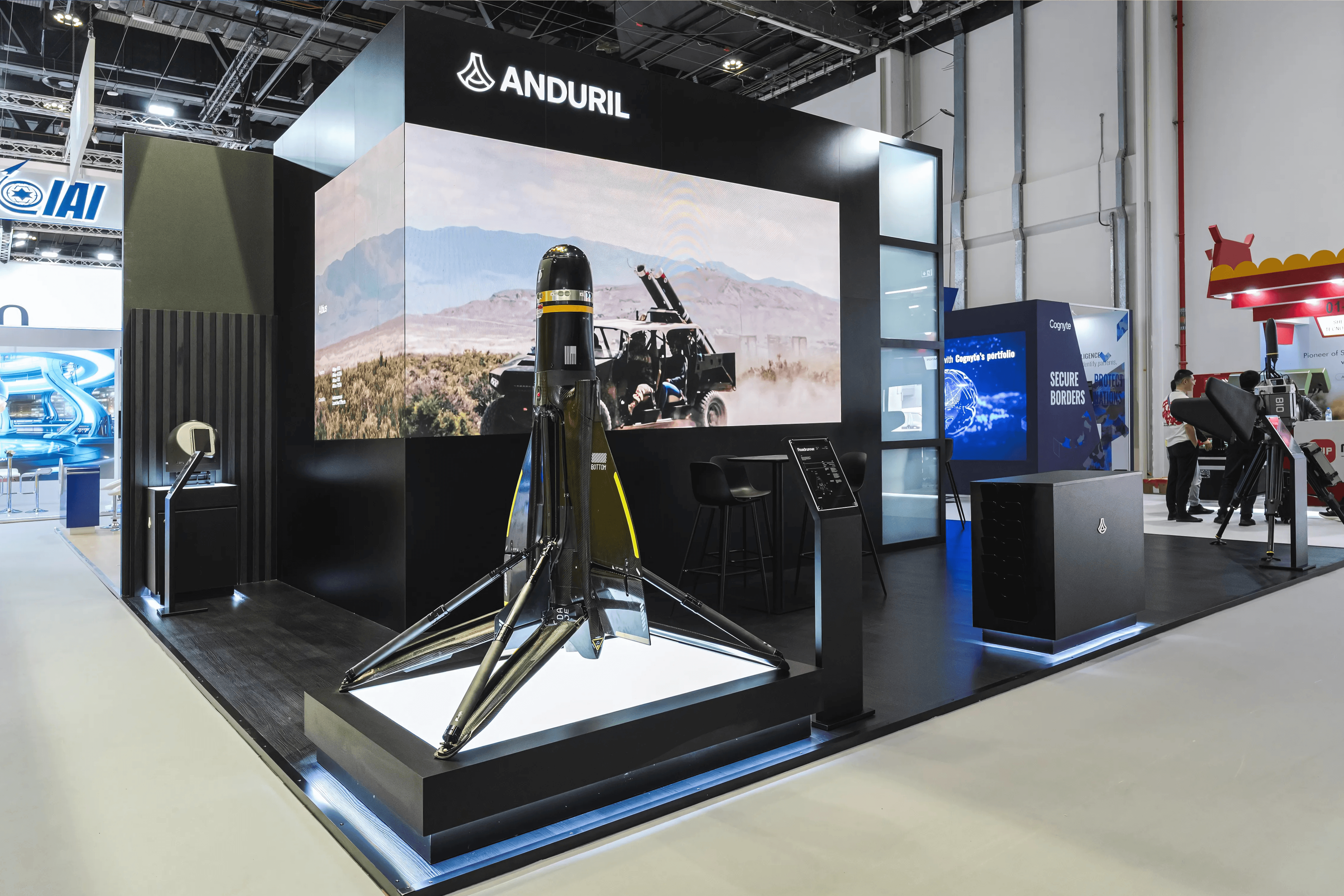 Anduril 93.5 sqm exhibition stand at IDEX by Messe.ae