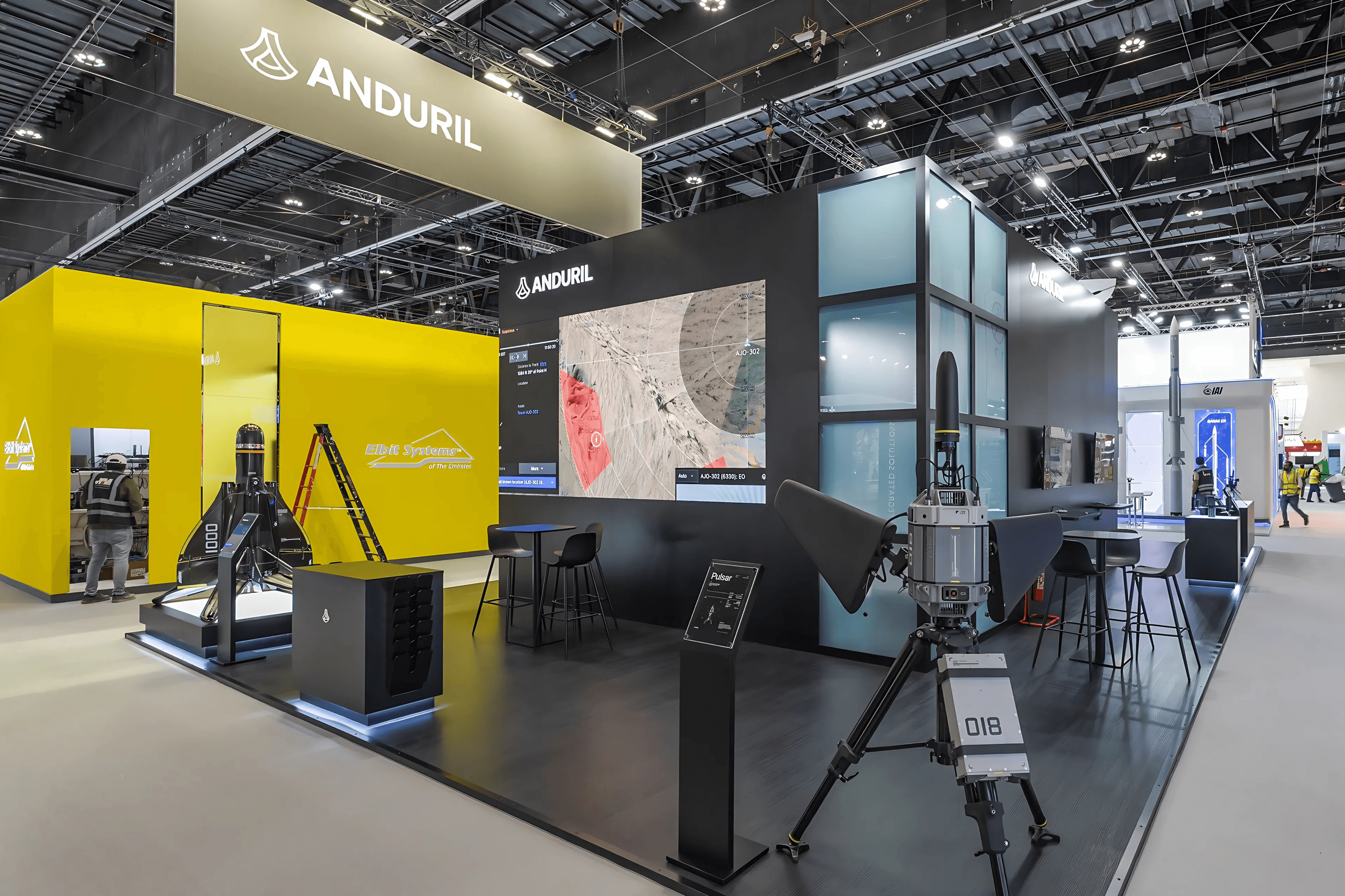 Anduril 93.5 sqm exhibition stand at IDEX by Messe.ae