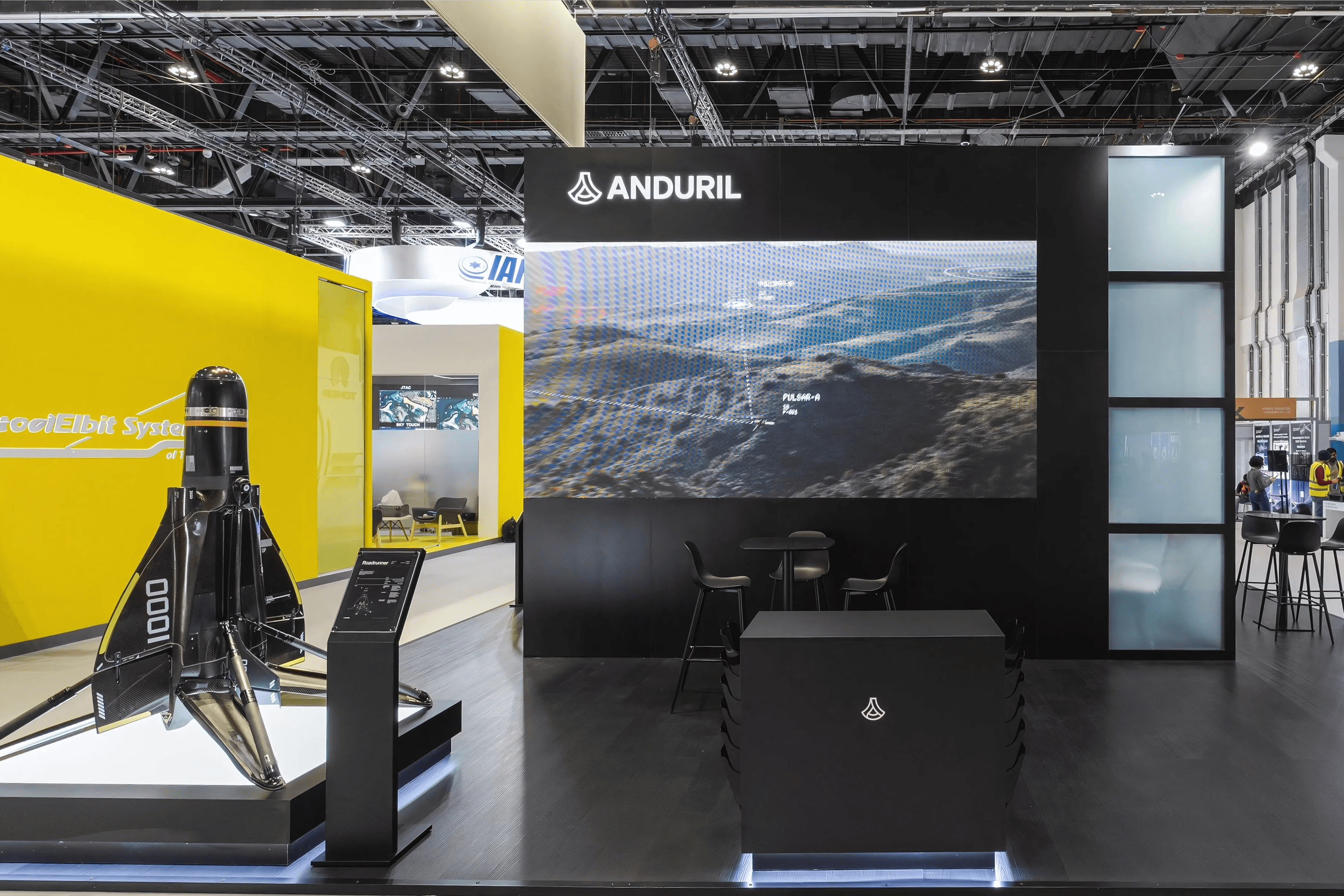 Anduril 93.5 sqm exhibition stand at IDEX by Messe.ae