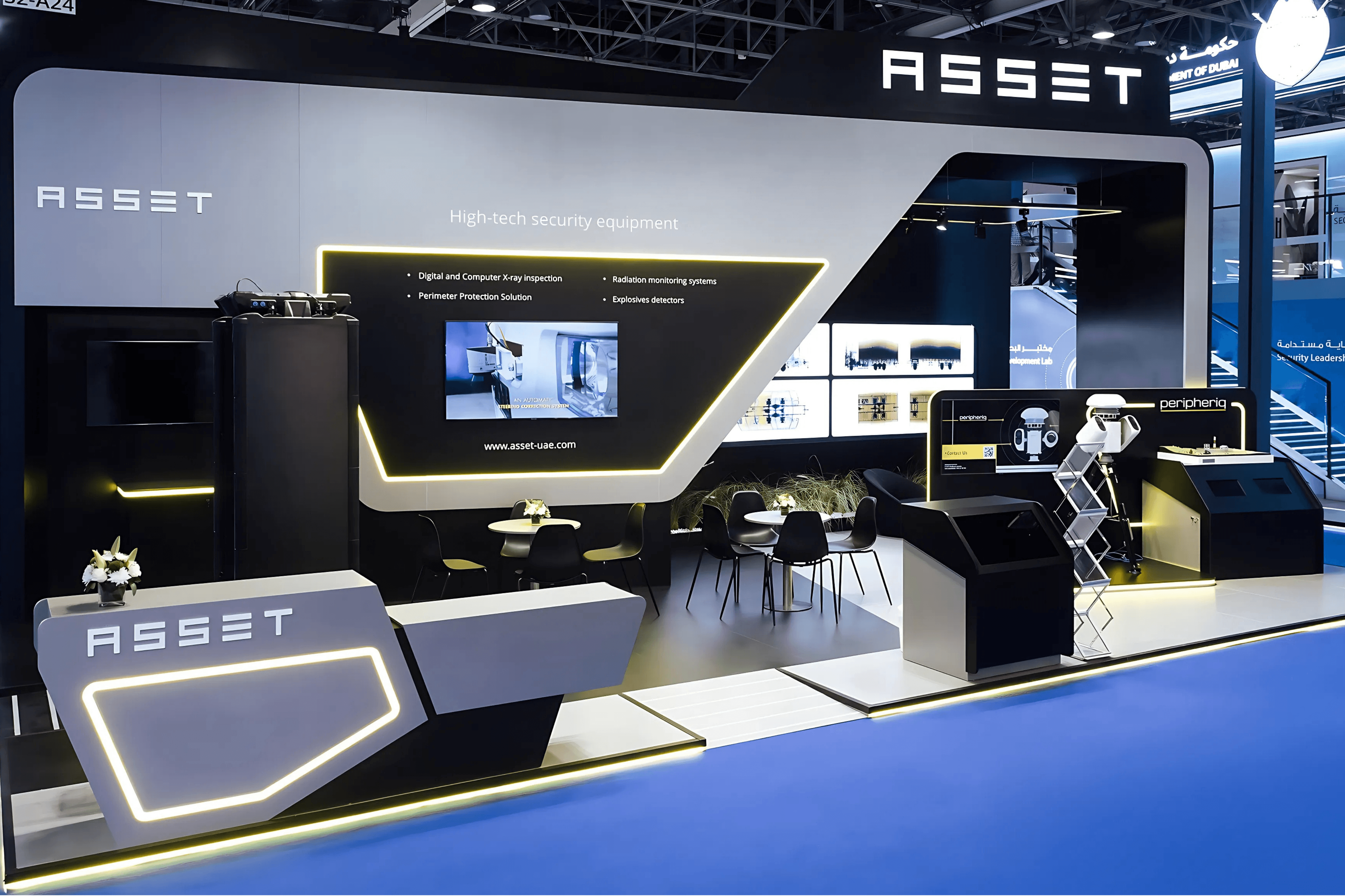 Asset 66 sqm exhibition stand at INTERSEC by Messe.ae