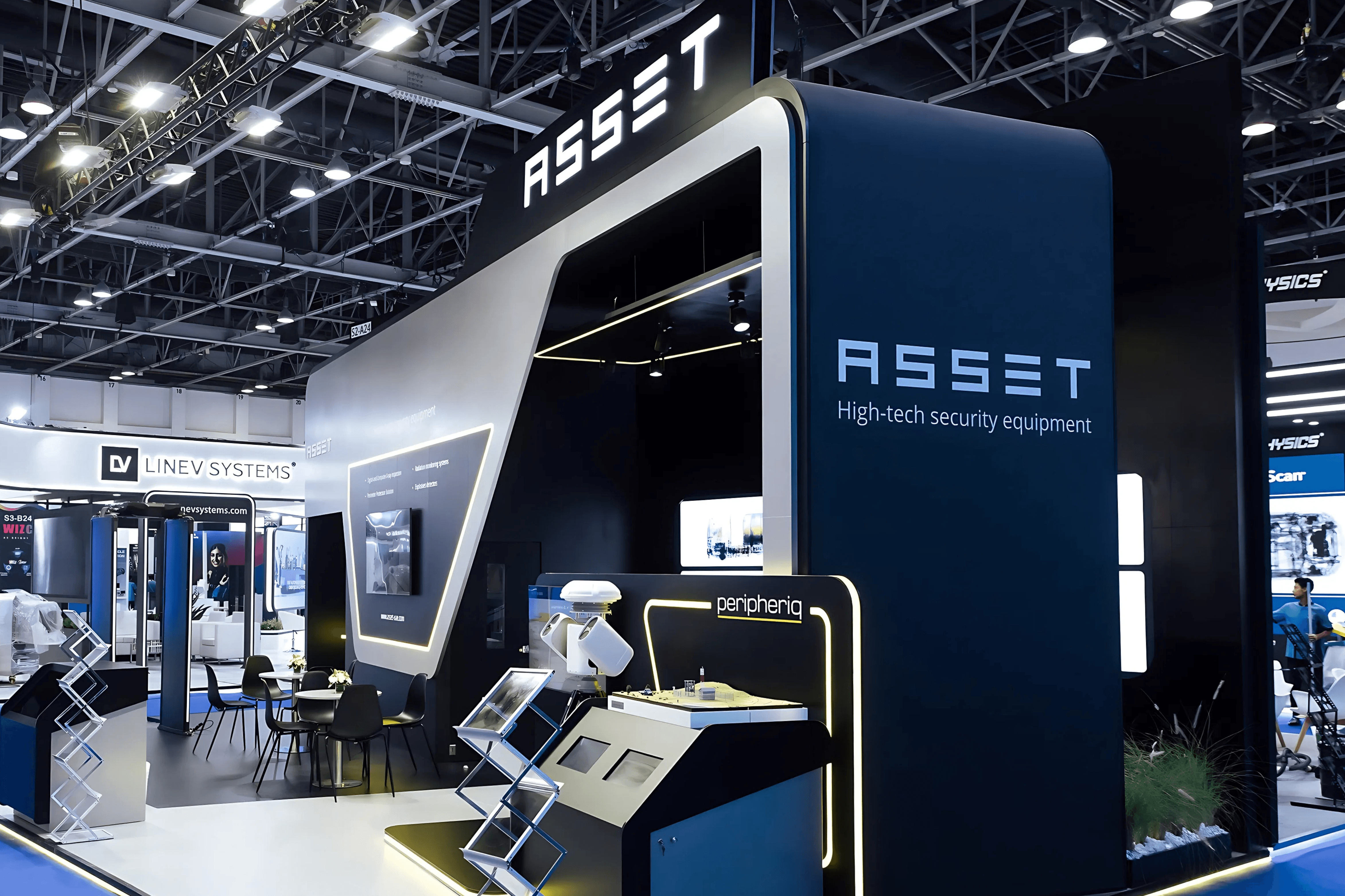 Asset 66 sqm exhibition stand at INTERSEC by Messe.ae