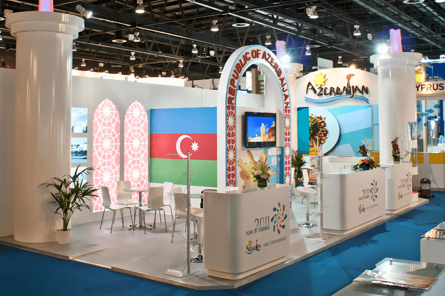 Azerbadjan 60 sqm exhibition stand at Arabian Travel Market by Messe.ae