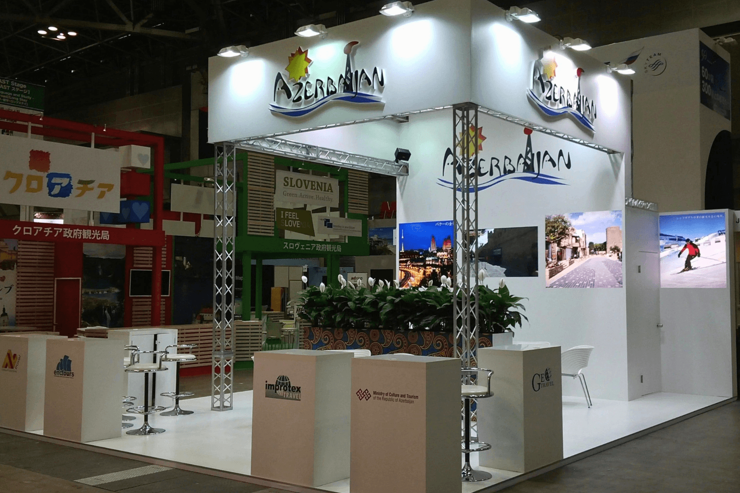 Azerbadjan 60 sqm exhibition stand at JATA by Messe.ae