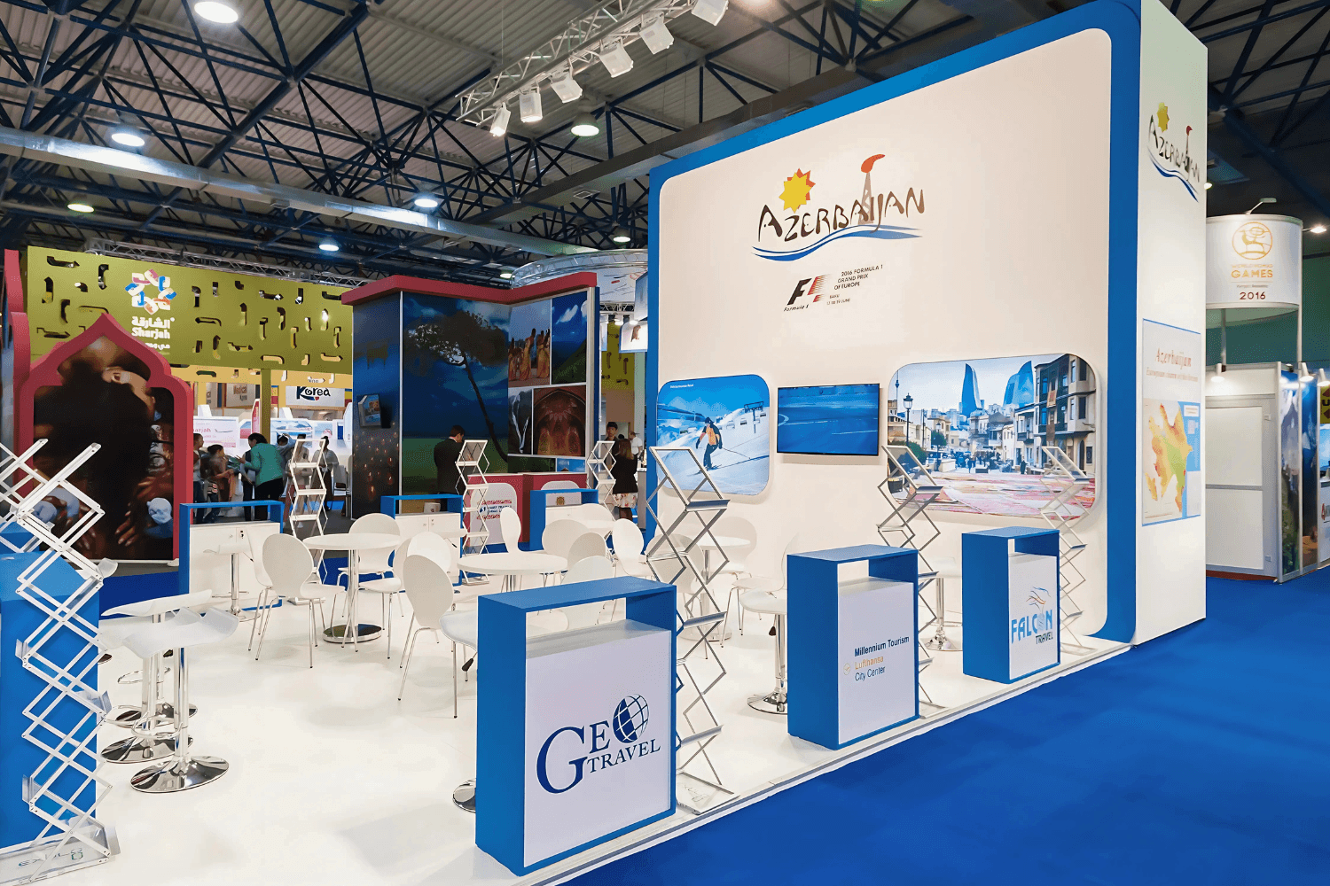 Azerbadjan 60 sqm exhibition stand at KITF by Messe.ae