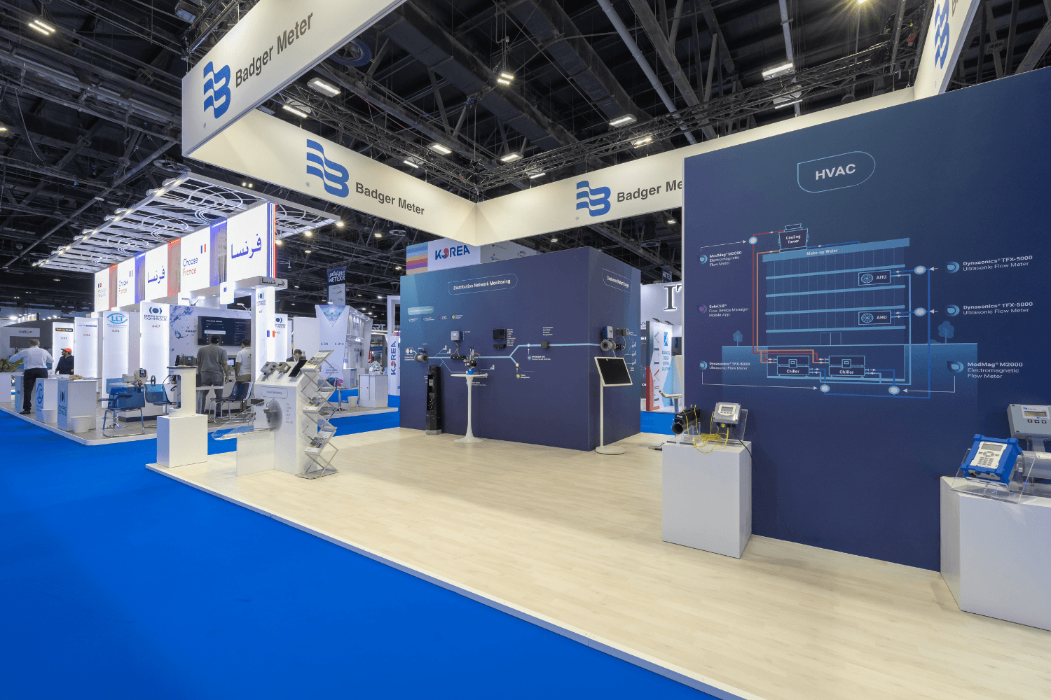 Badger Meter 48 sqm exhibition stand at WETEX by Messe.ae