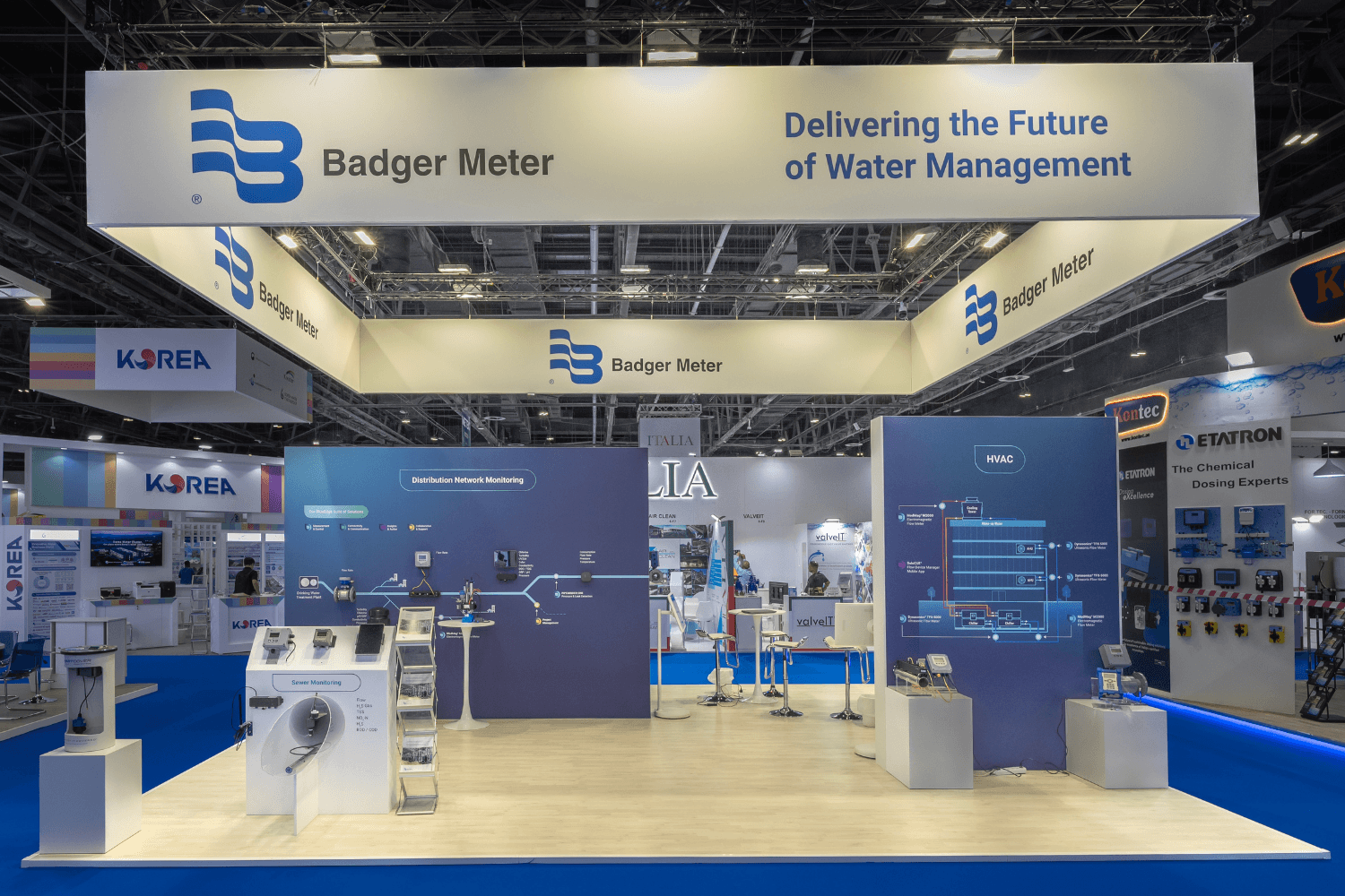 Badger Meter 48 sqm exhibition stand at WETEX by Messe.ae