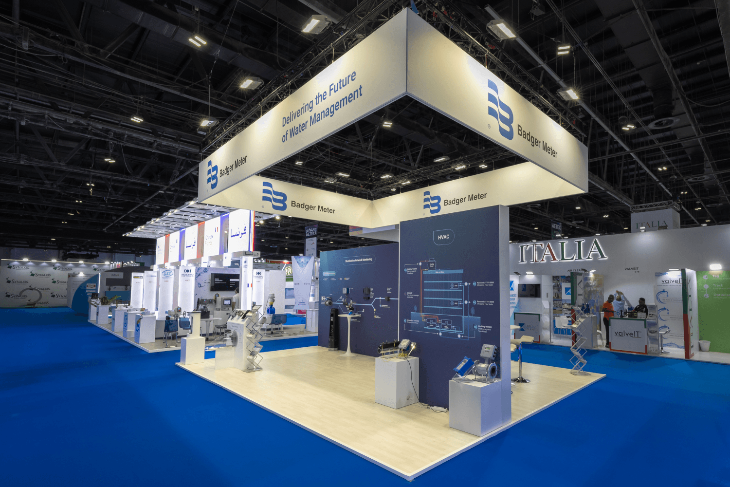 Badger Meter 48 sqm exhibition stand at WETEX by Messe.ae