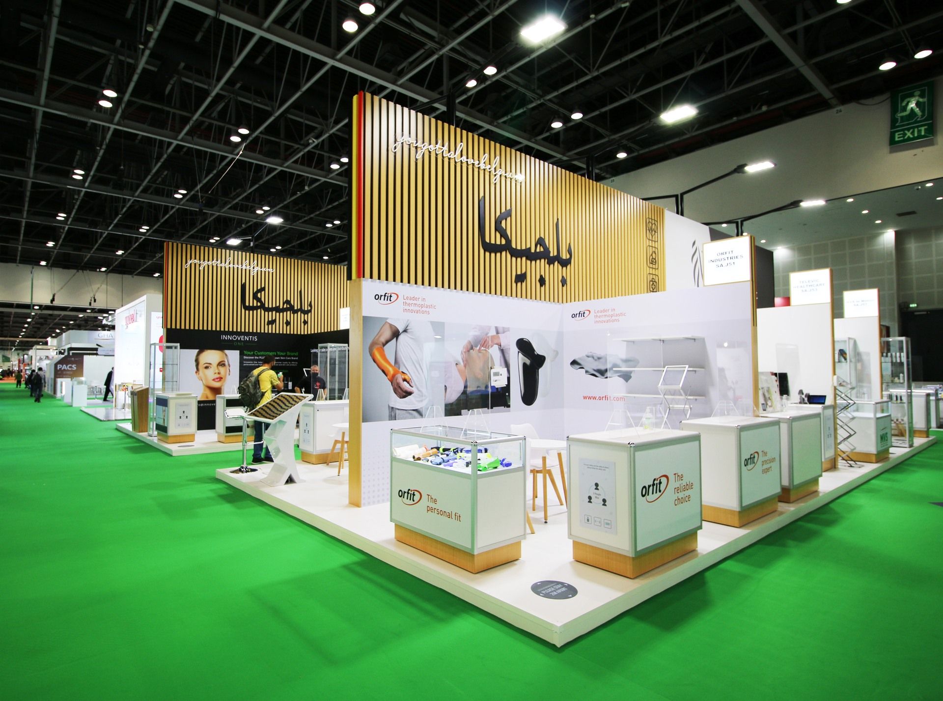 Belgium Pavilion 426 sqm exhibition stand at Arab Health by Messe.ae
