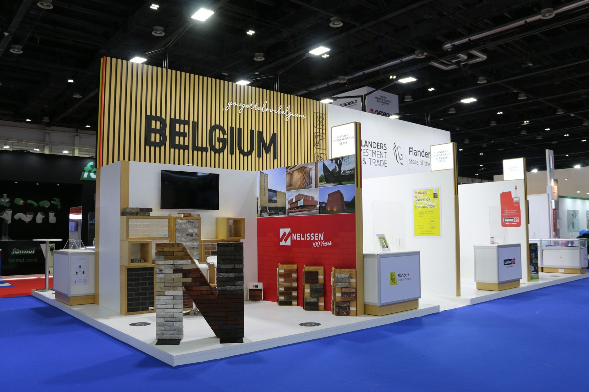 Belgium Pavilion 156 sqm exhibition stand at The Big 5 by Messe.ae
