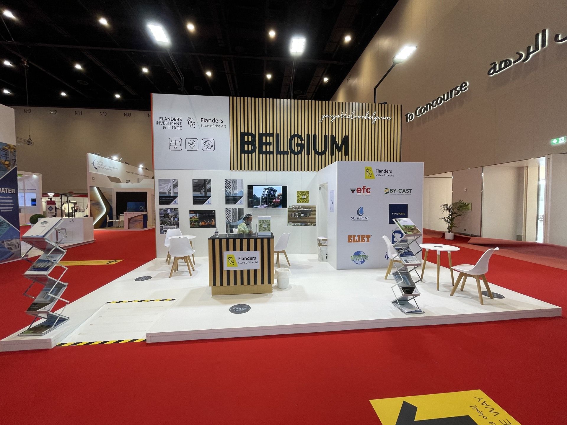 Belgium Pavilion 28 sqm exhibition stand at WETEX by Messe.ae