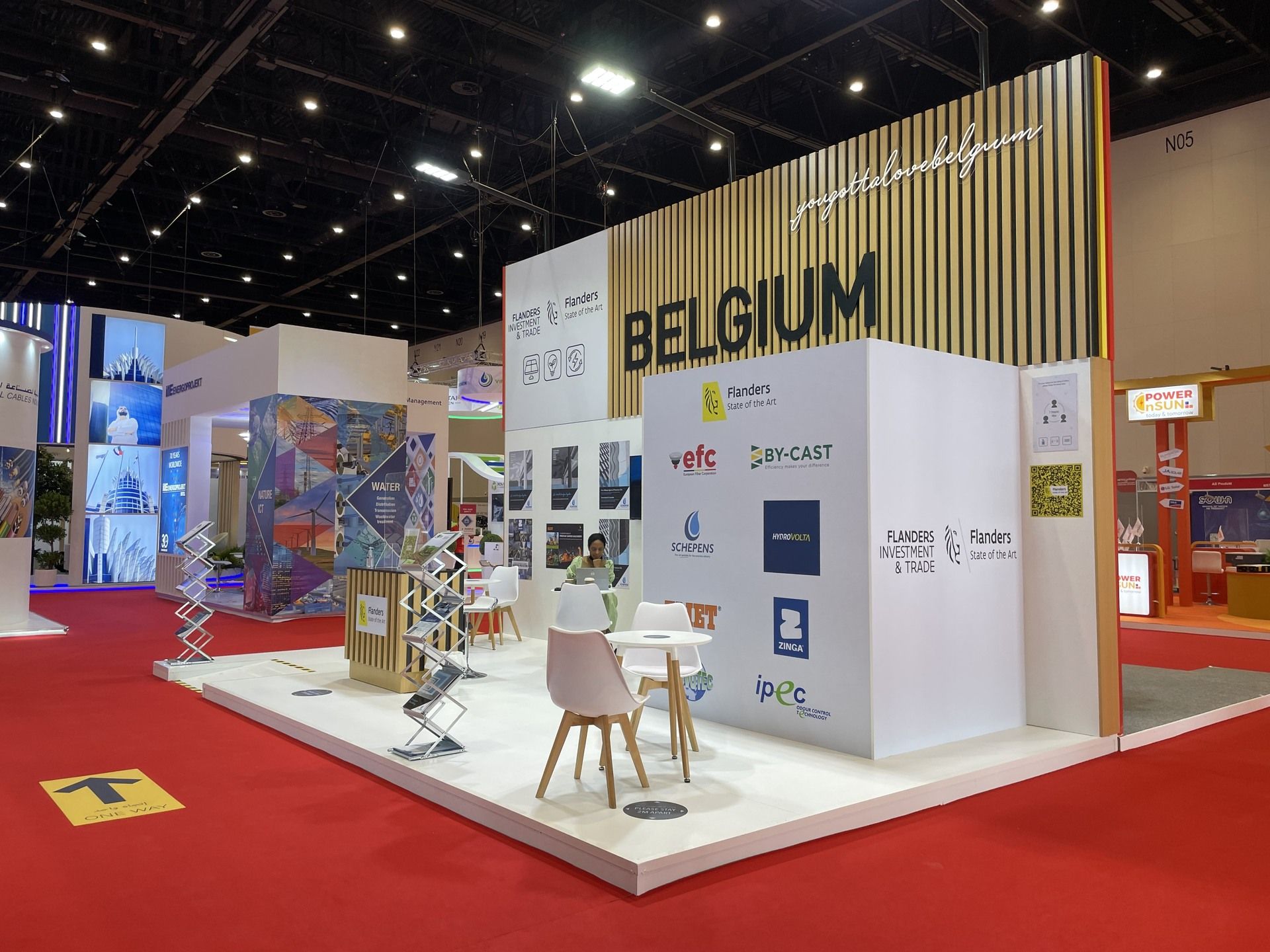 Belgium Pavilion 28 sqm exhibition stand at WETEX by Messe.ae