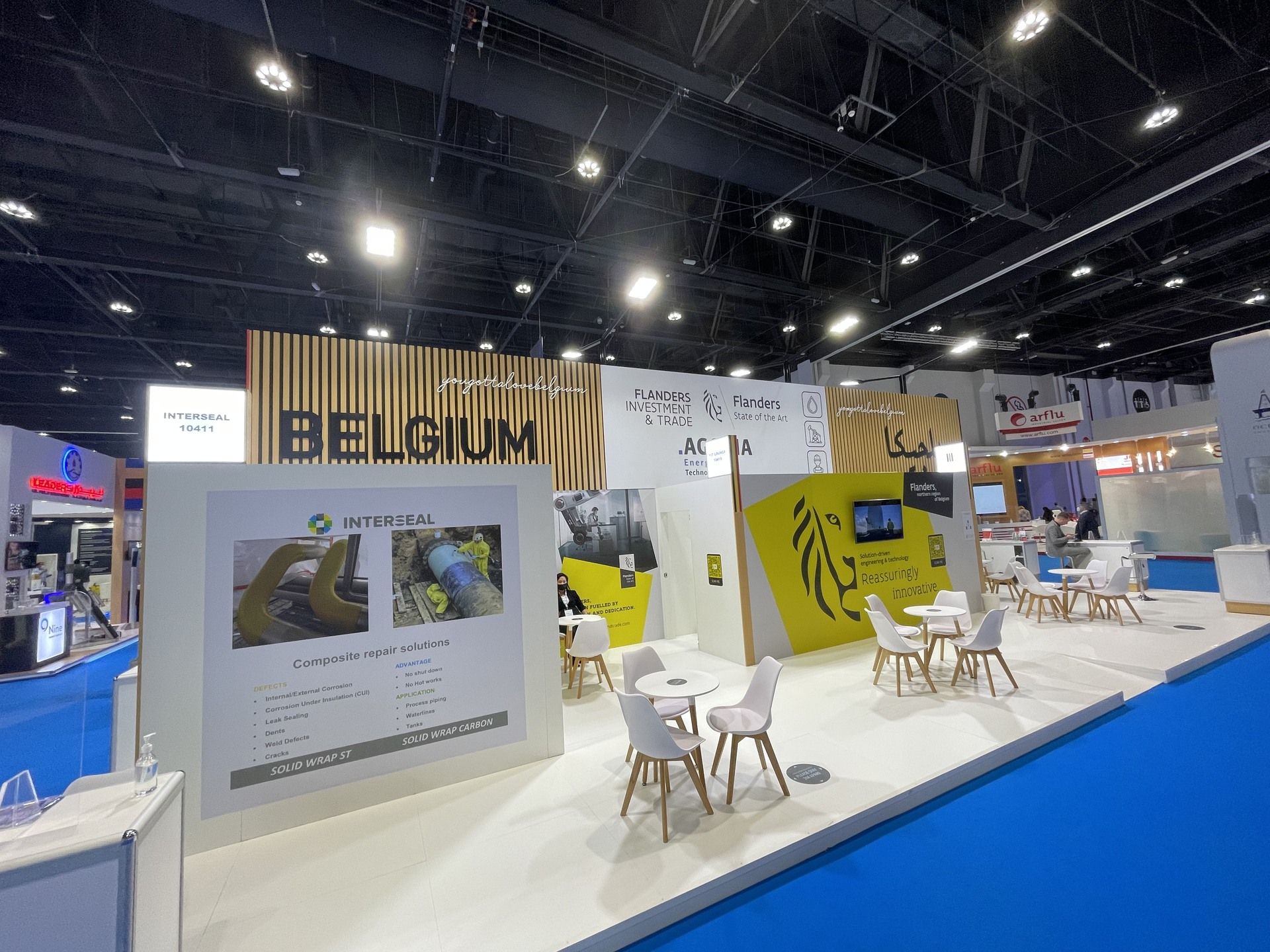 Belgium Pavilion 120 sqm exhibition stand at ADIPEC by Messe.ae
