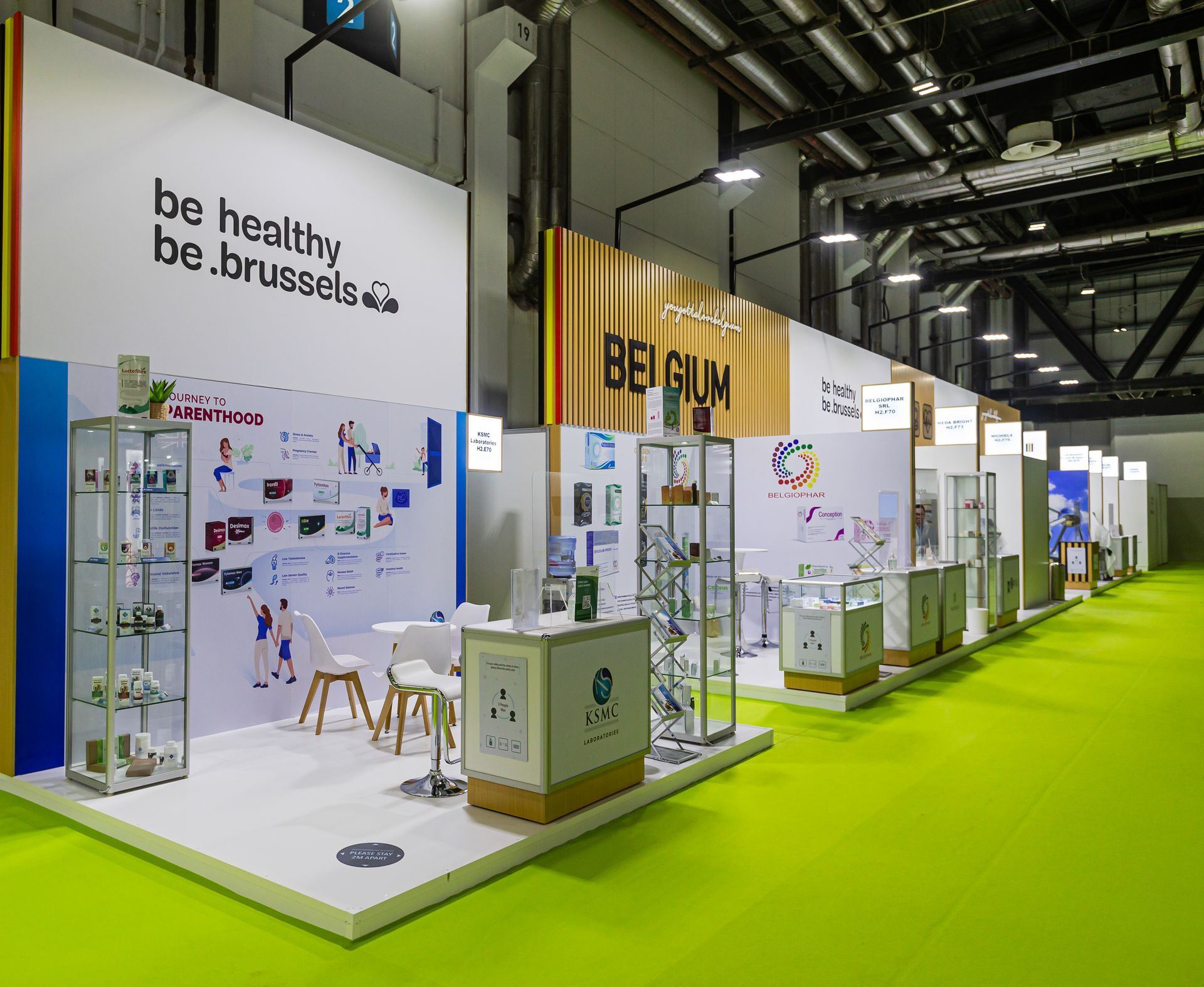 Belgium Pavilion 268 sqm exhibition stand at Arab Health by Messe.ae