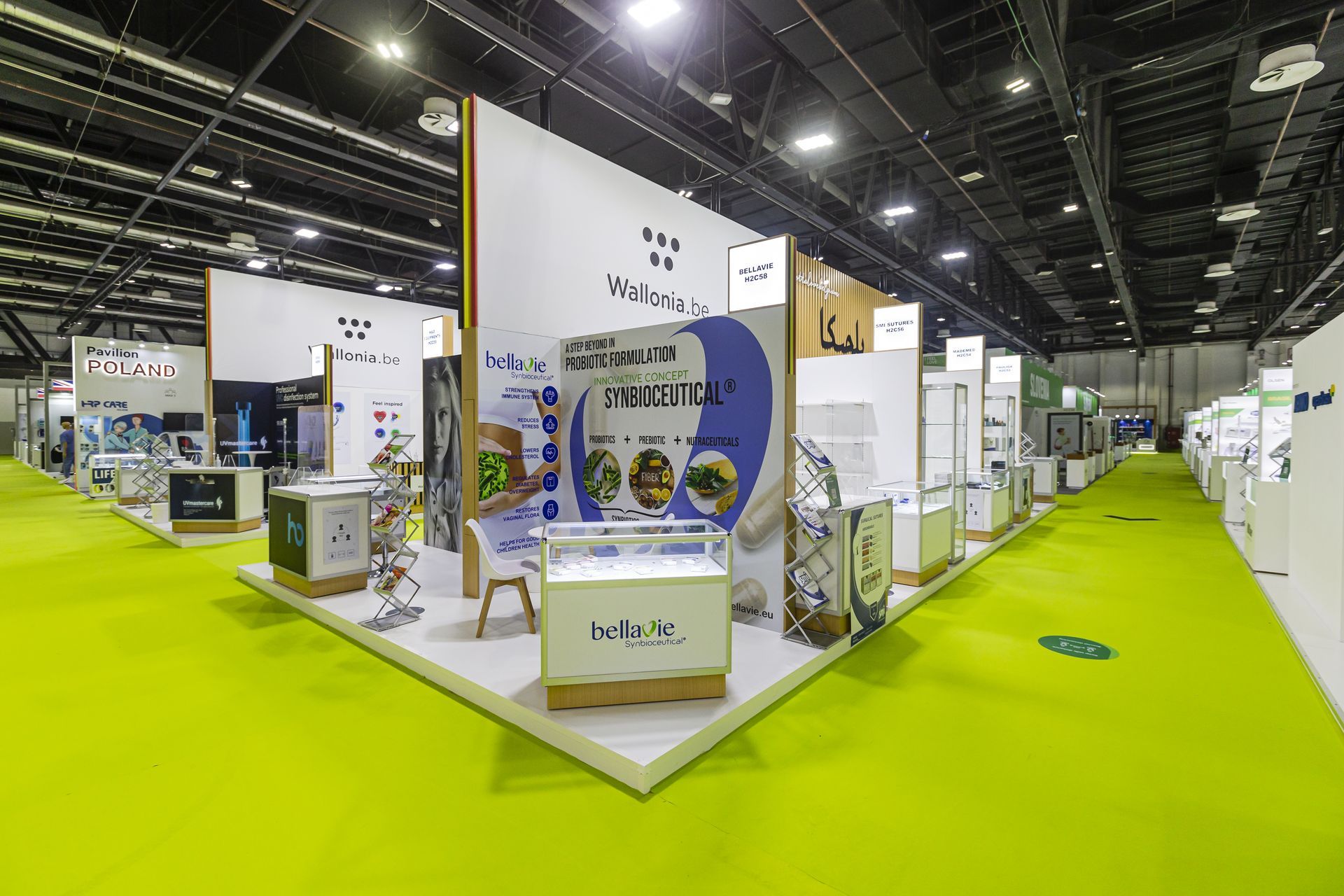 Belgium Pavilion 268 sqm exhibition stand at Arab Health by Messe.ae