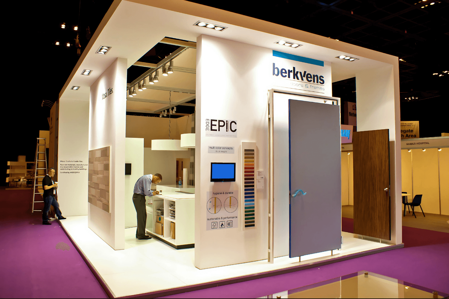 Buhindi International LLC 72 sqm exhibition stand at Hospital Build & Infrastructure Exhibition by Messe.ae