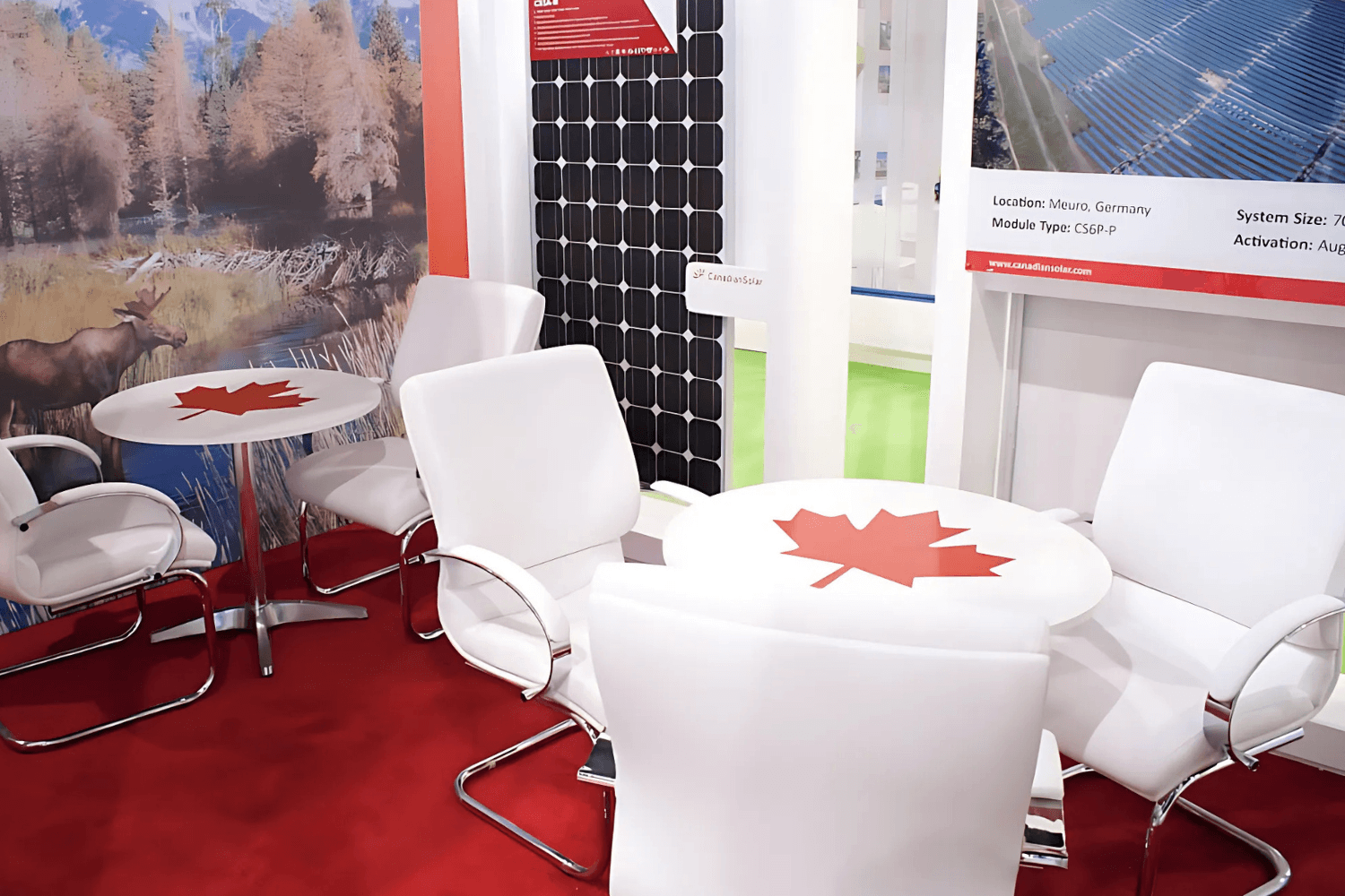 Canadian Solar 42 sqm exhibition stand at World Future Energy Summit by Messe.ae