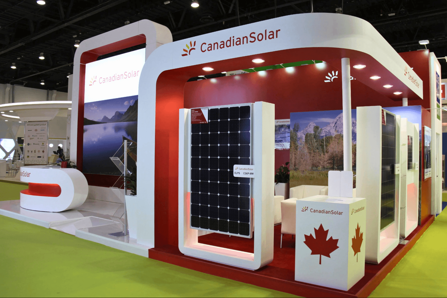 Canadian Solar 60 sqm exhibition stand at World Future Energy Summit by Messe.ae