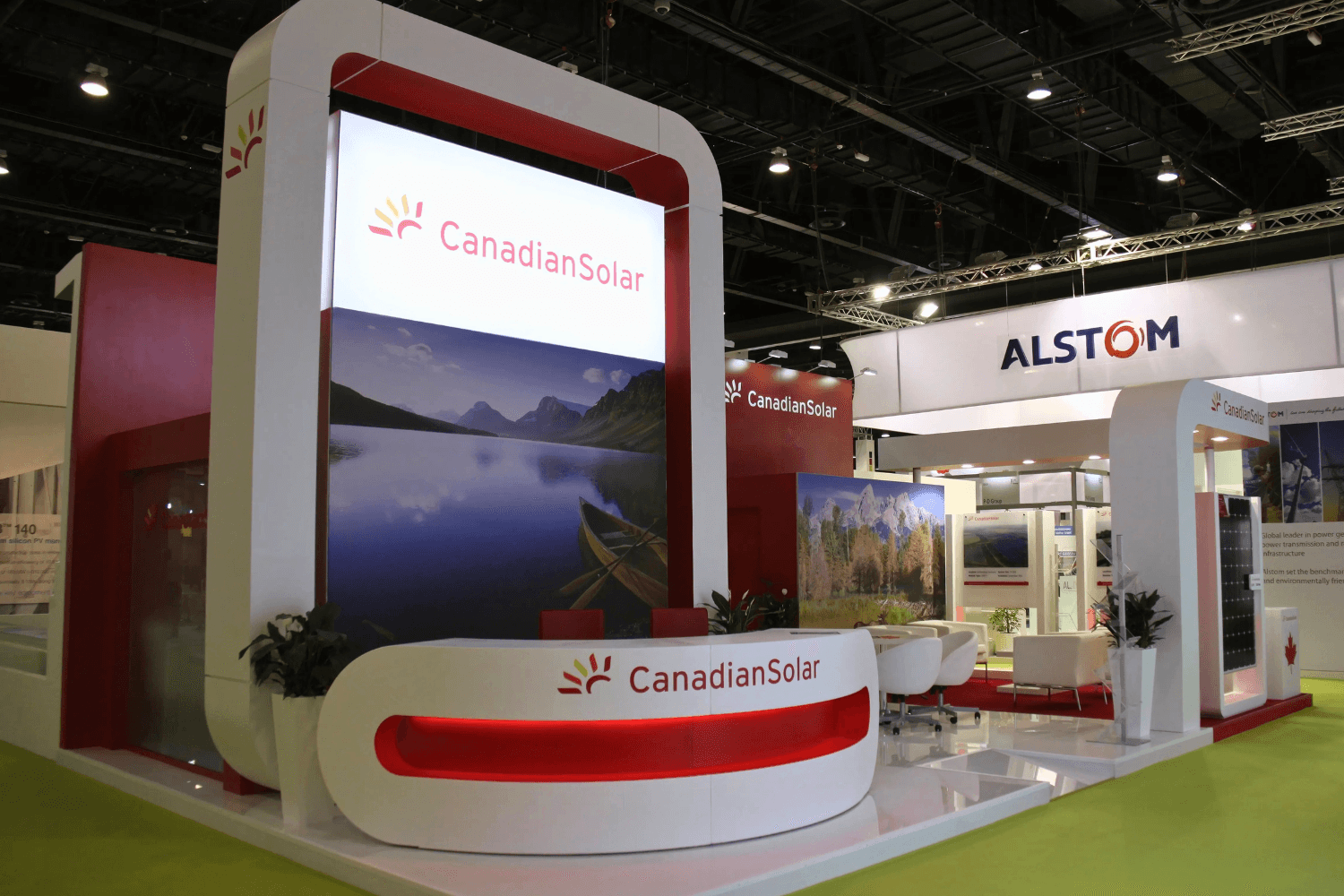 Canadian Solar 60 sqm exhibition stand at World Future Energy Summit by Messe.ae