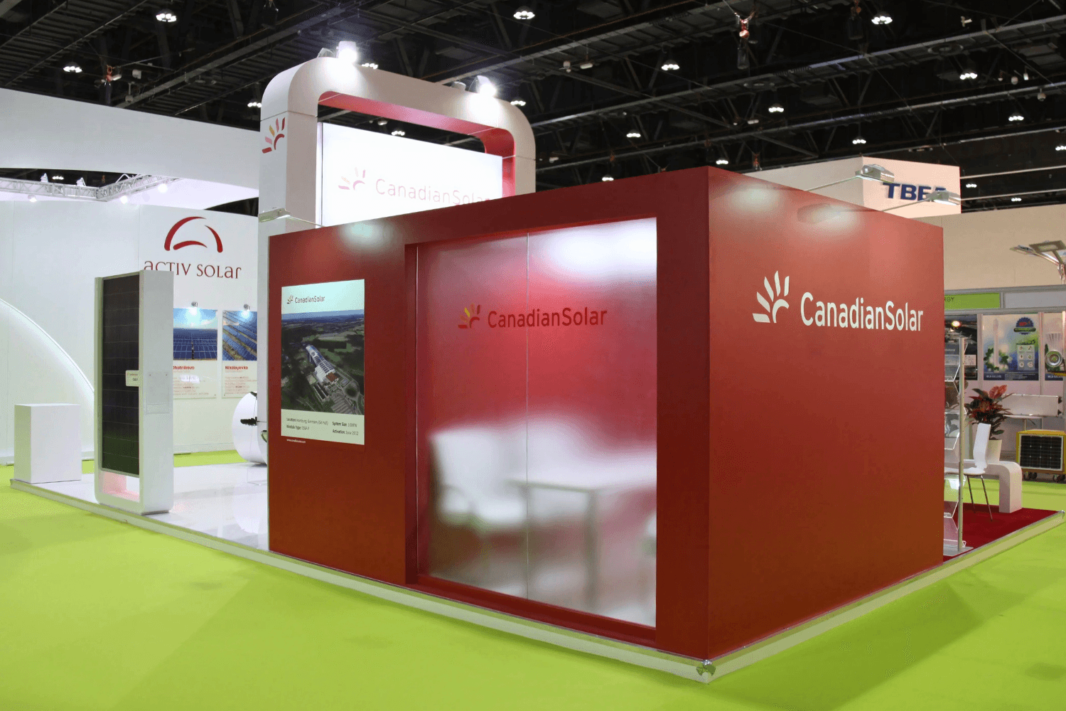 Canadian Solar 60 sqm exhibition stand at World Future Energy Summit by Messe.ae