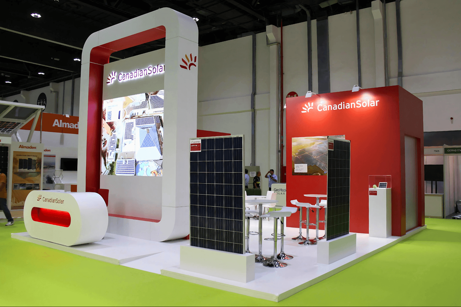 Canadian Solar 56 sqm exhibition stand at World Future Energy Summit by Messe.ae