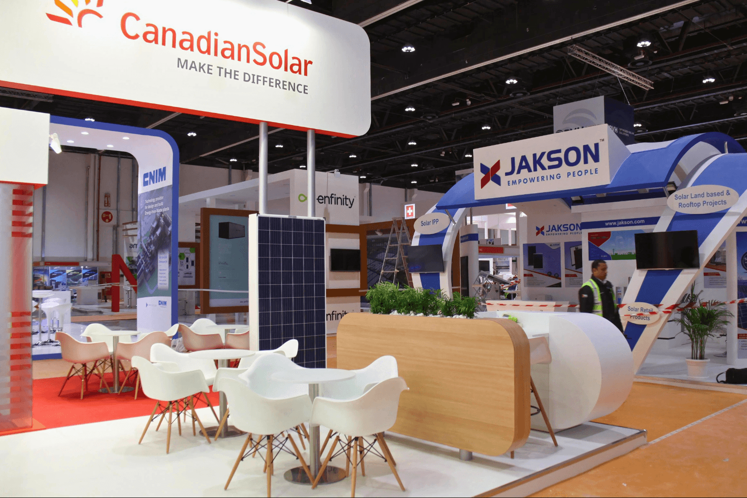 Canadian Solar 49 sqm exhibition stand at World Future Energy Summit by Messe.ae