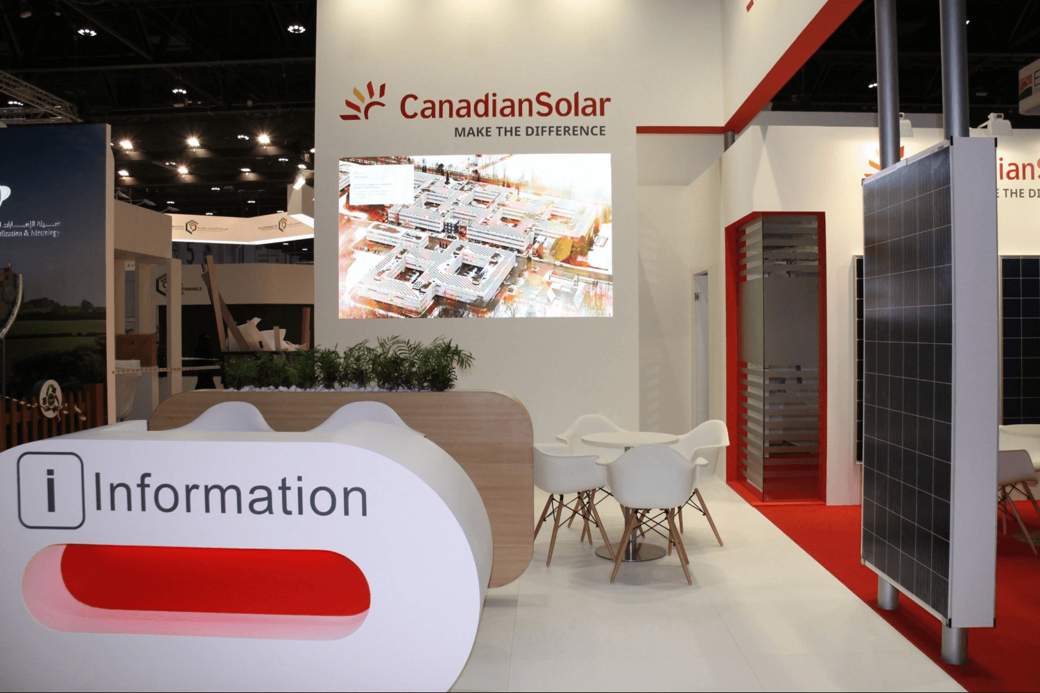 Canadian Solar 49 sqm exhibition stand at World Future Energy Summit by Messe.ae