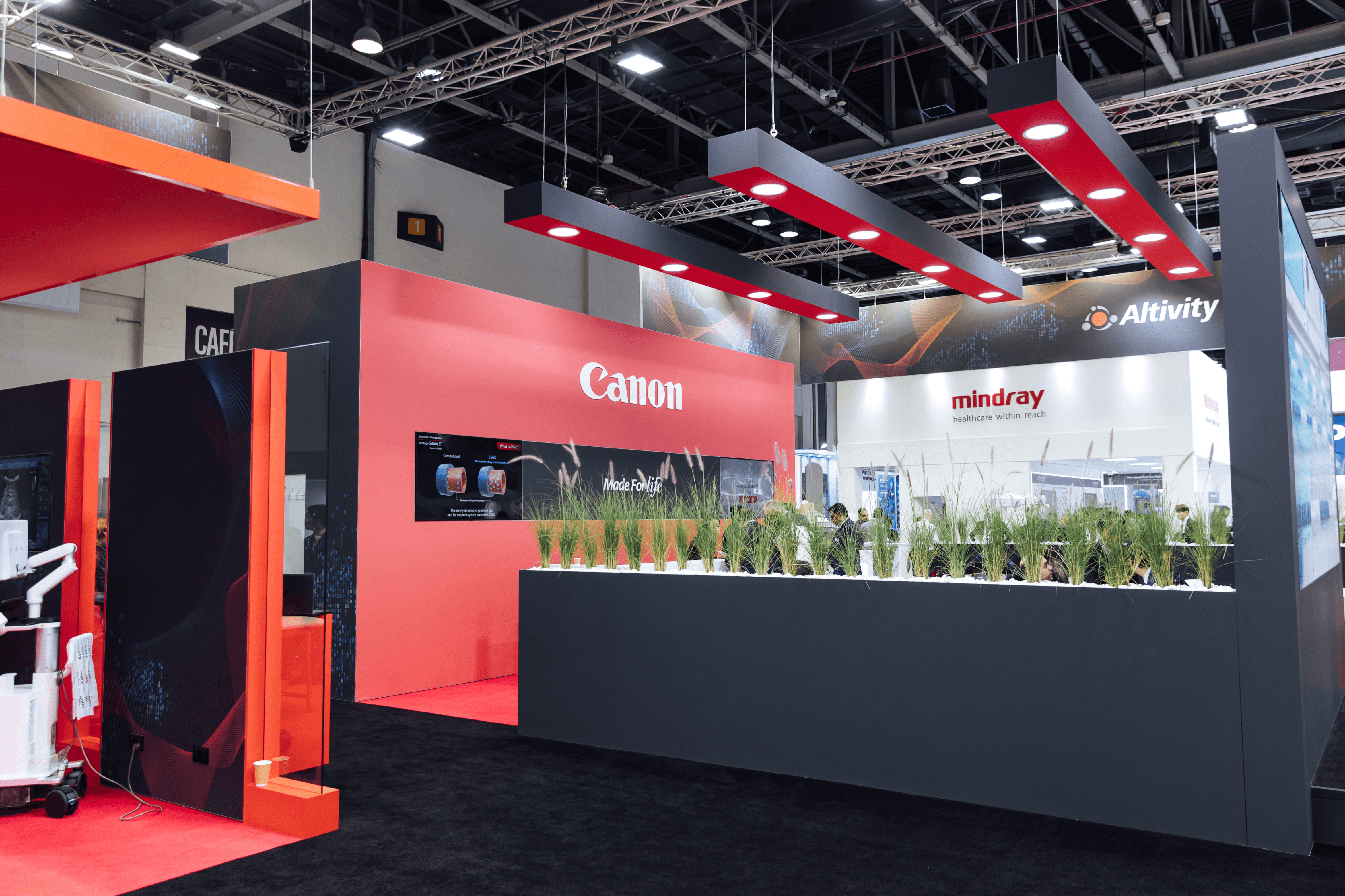 Canon 300 sqm exhibition stand at ArabHealth by Messe.ae