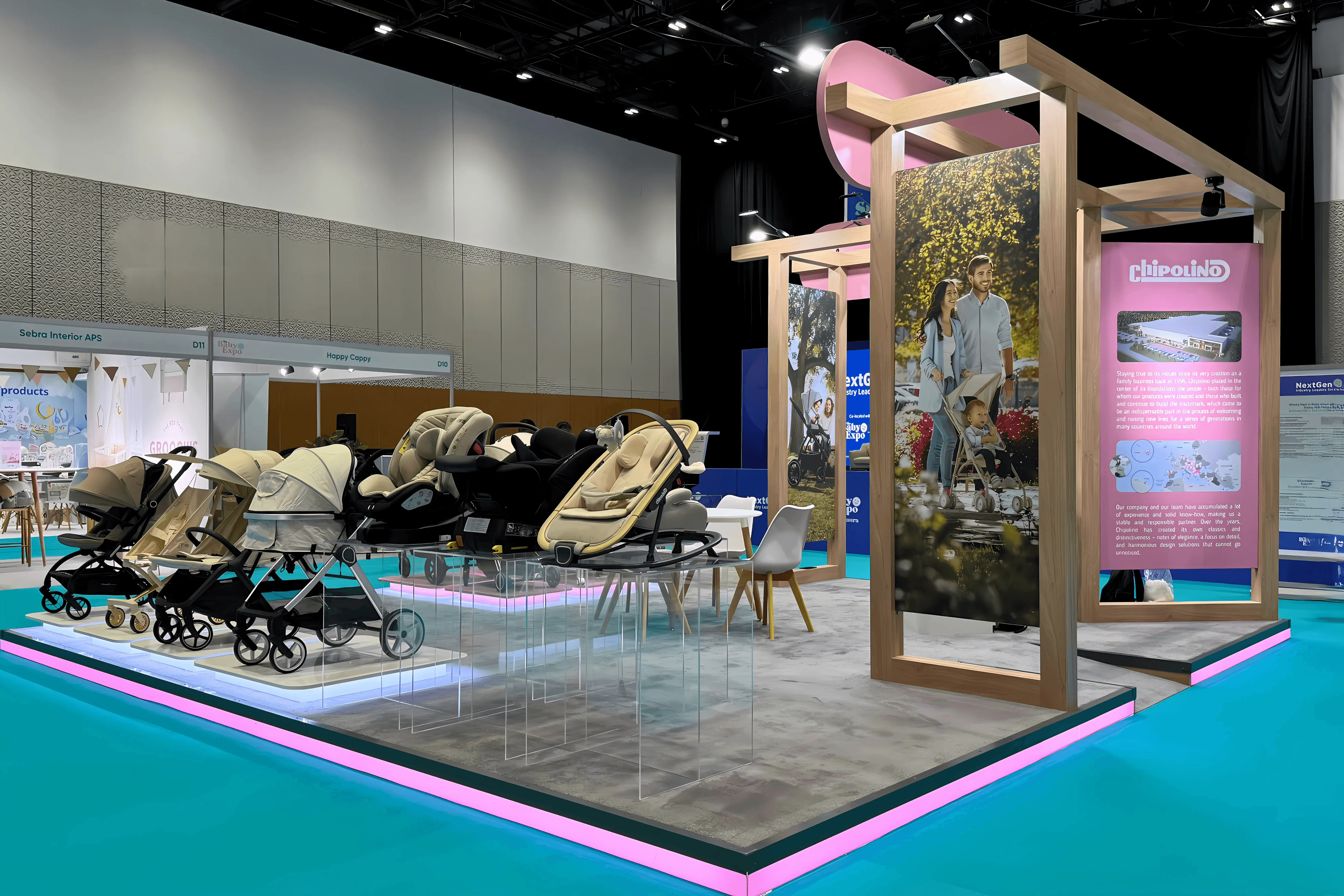 Chipolino LTD 36 sqm exhibition stand at The Baby Expo by Messe.ae