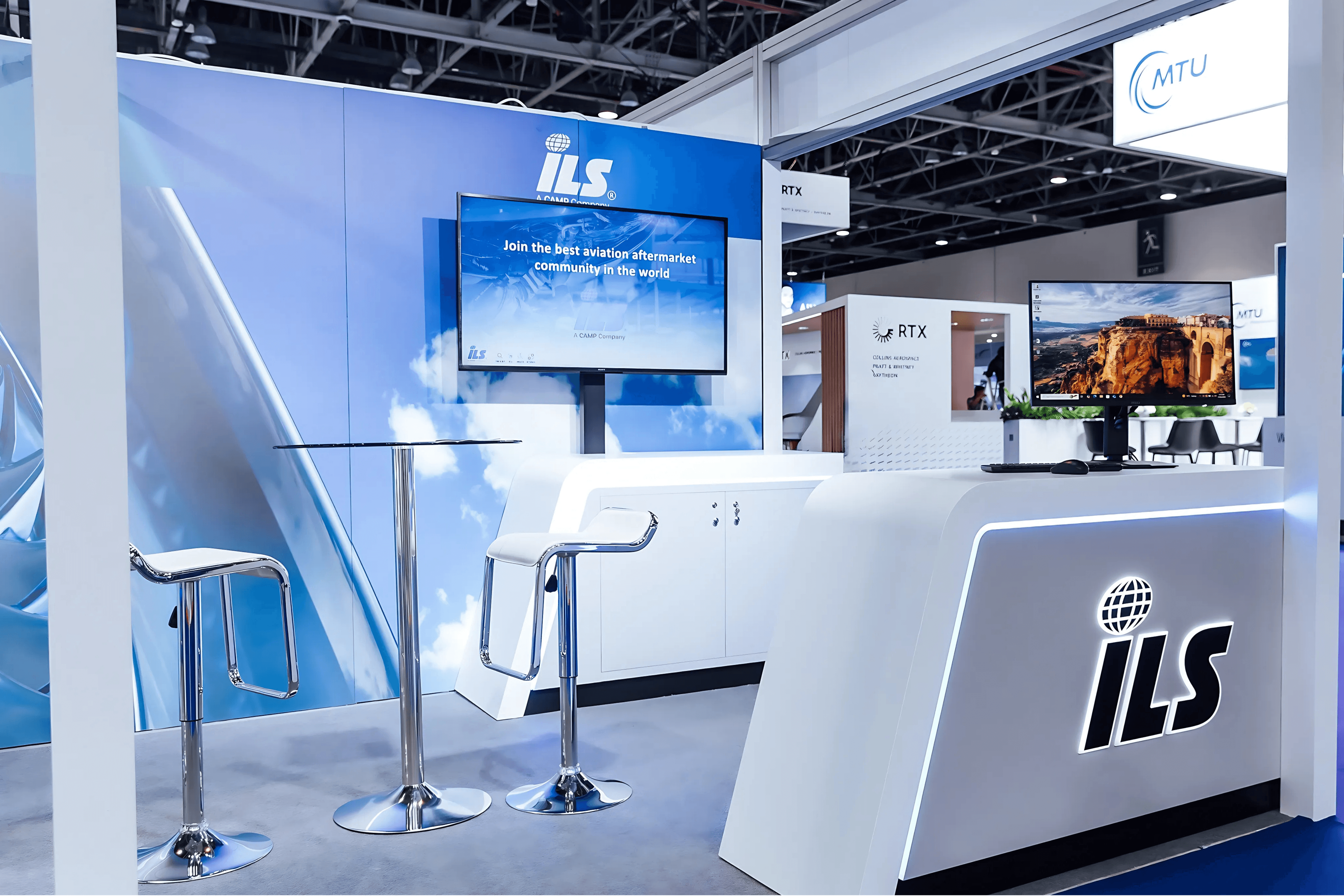 Component Control 18 sqm exhibition stand at MRO by Messe.ae