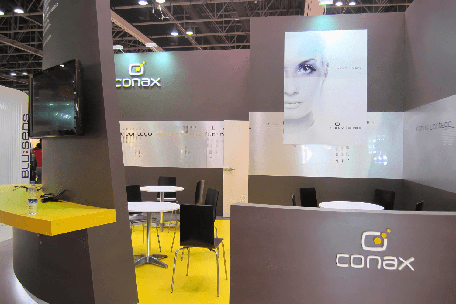 Conax 48 sqm exhibition stand at CABSAT by Messe.ae