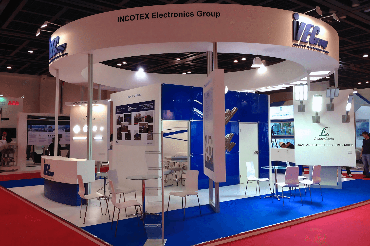 Incotex Electronics Group 100 sqm exhibition stand at WETEX by Messe.ae