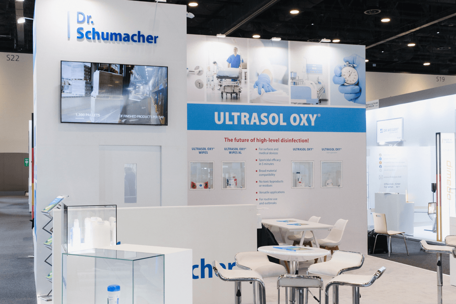 Dr. Schumacher 42 sqm exhibition stand at WHX by Messe.ae