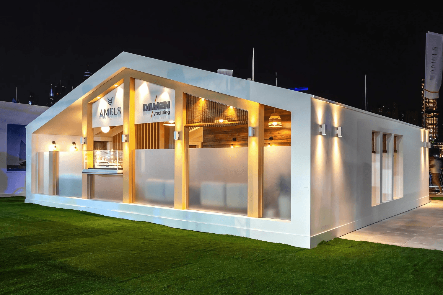 Damen 100 sqm exhibition stand at Dubai International Boat Show 2023, 2024, 2025 by Messe.ae