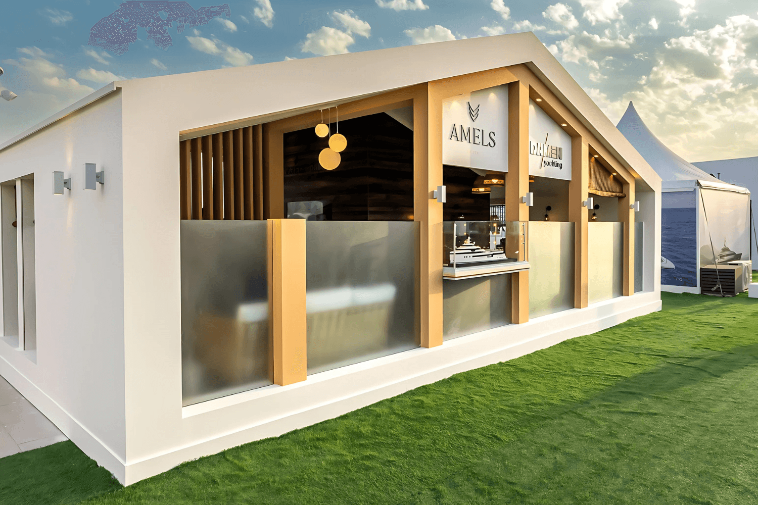 Damen 100 sqm exhibition stand at Dubai International Boat Show 2023, 2024, 2025 by Messe.ae