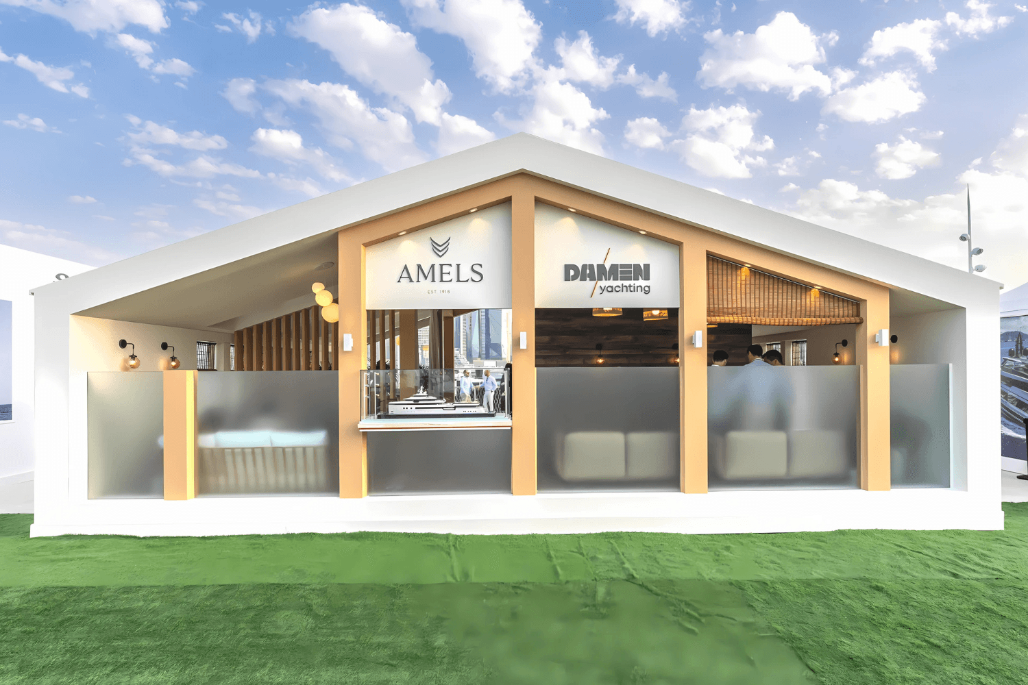 Damen 100 sqm exhibition stand at Dubai International Boat Show 2023, 2024, 2025 by Messe.ae