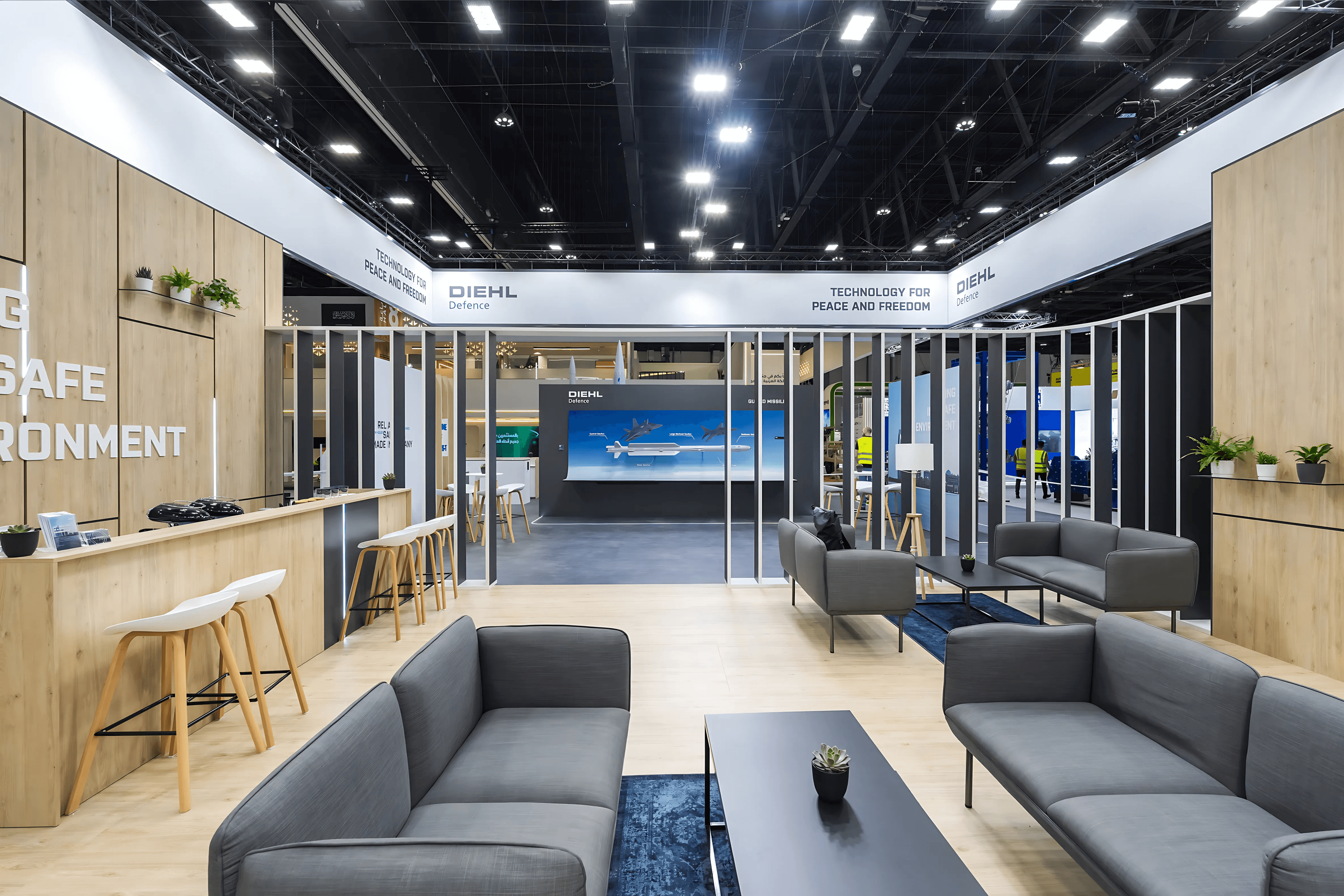 Diehl Defence 315 sqm exhibition stand at IDEX by Messe.ae