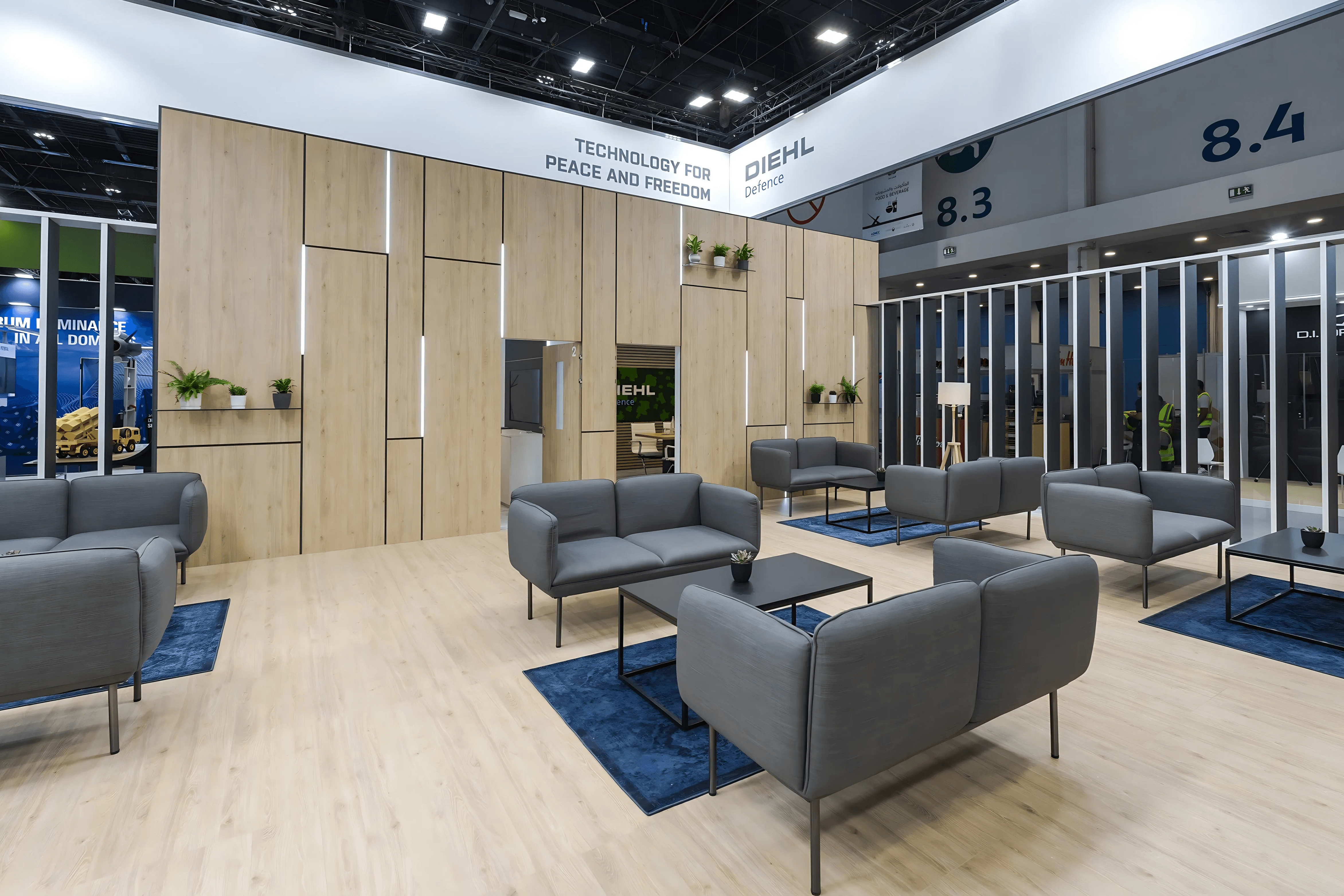Diehl Defence 315 sqm exhibition stand at IDEX by Messe.ae