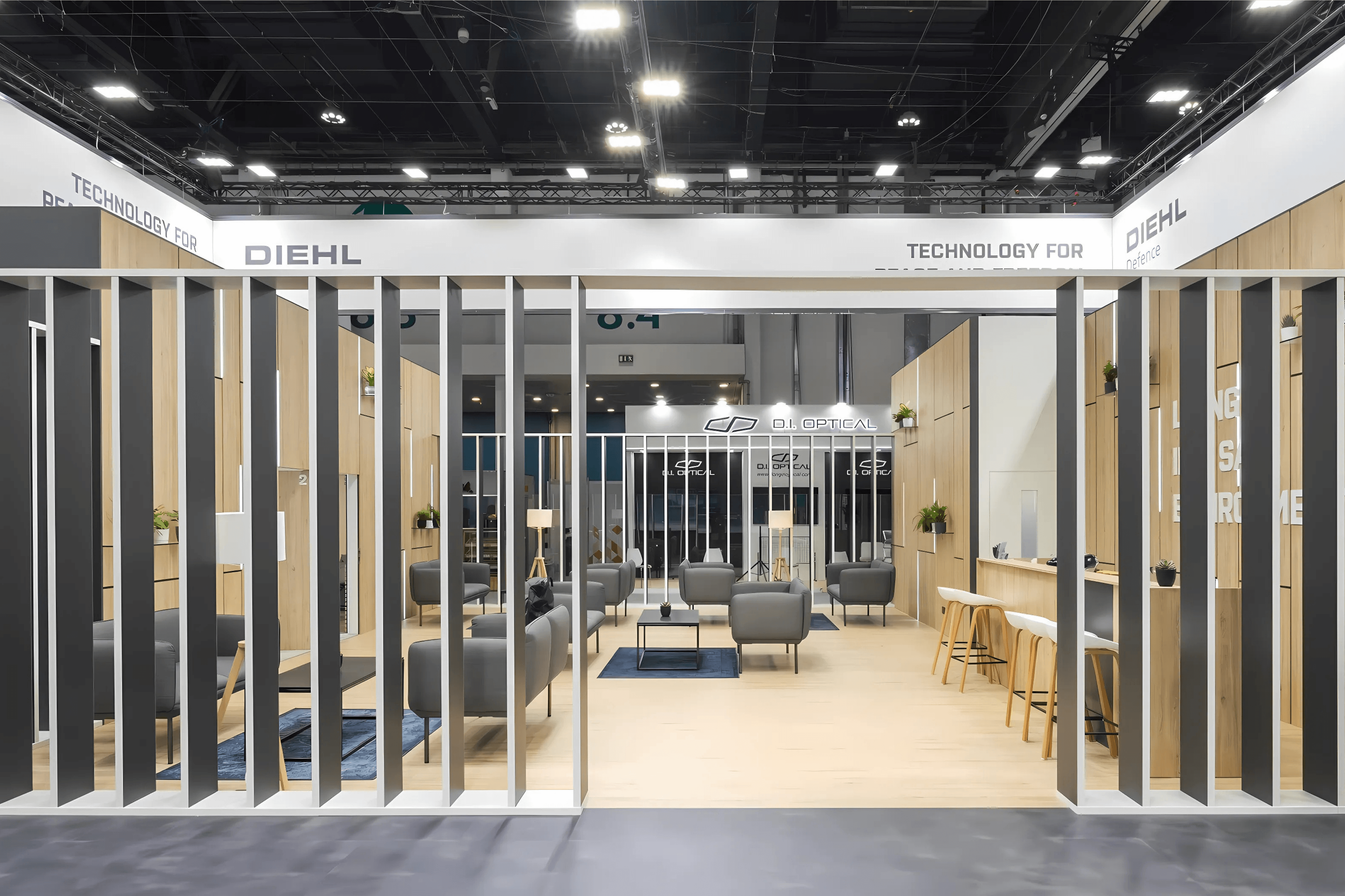 Diehl Defence 315 sqm exhibition stand at IDEX by Messe.ae