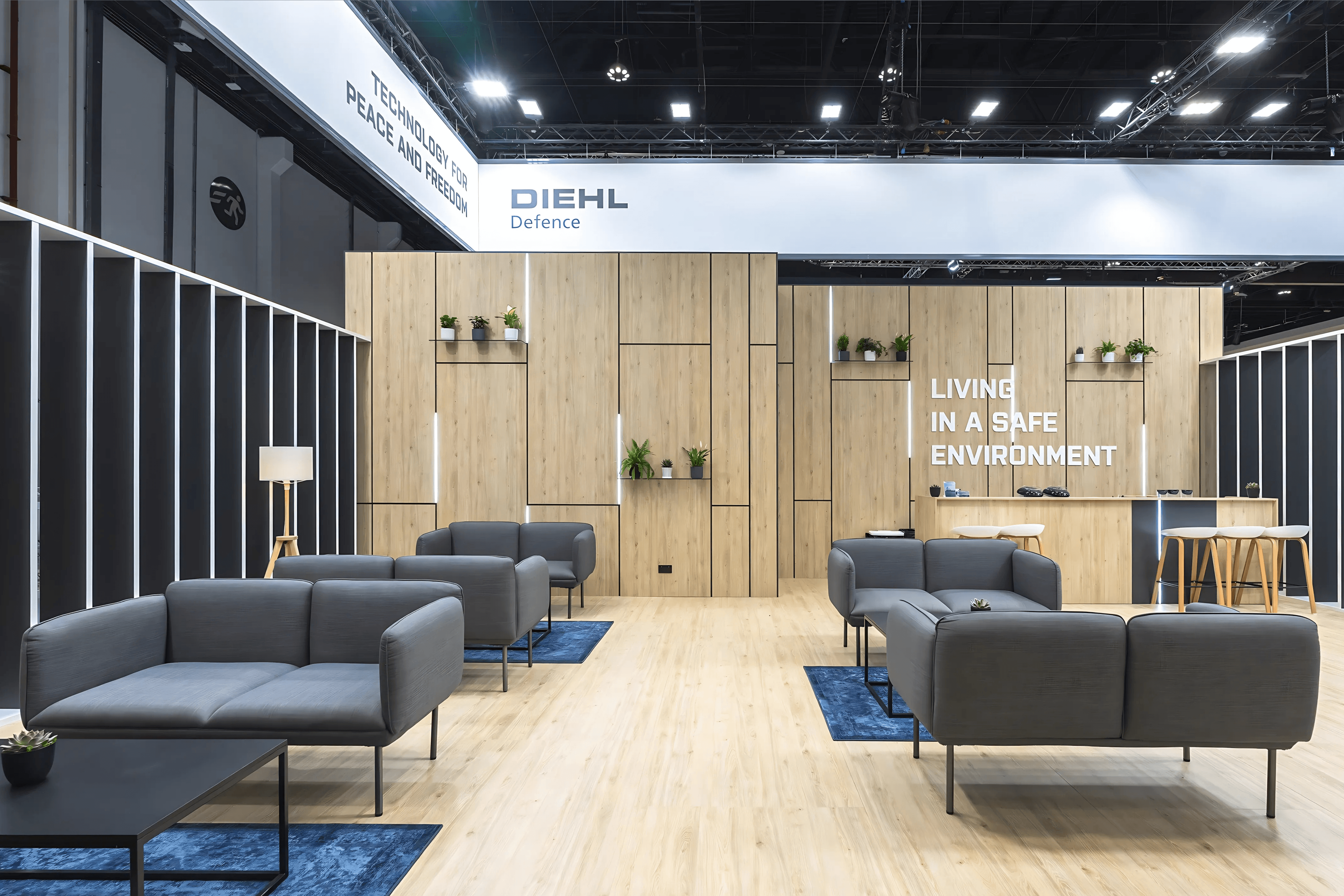 Diehl Defence 315 sqm exhibition stand at IDEX by Messe.ae